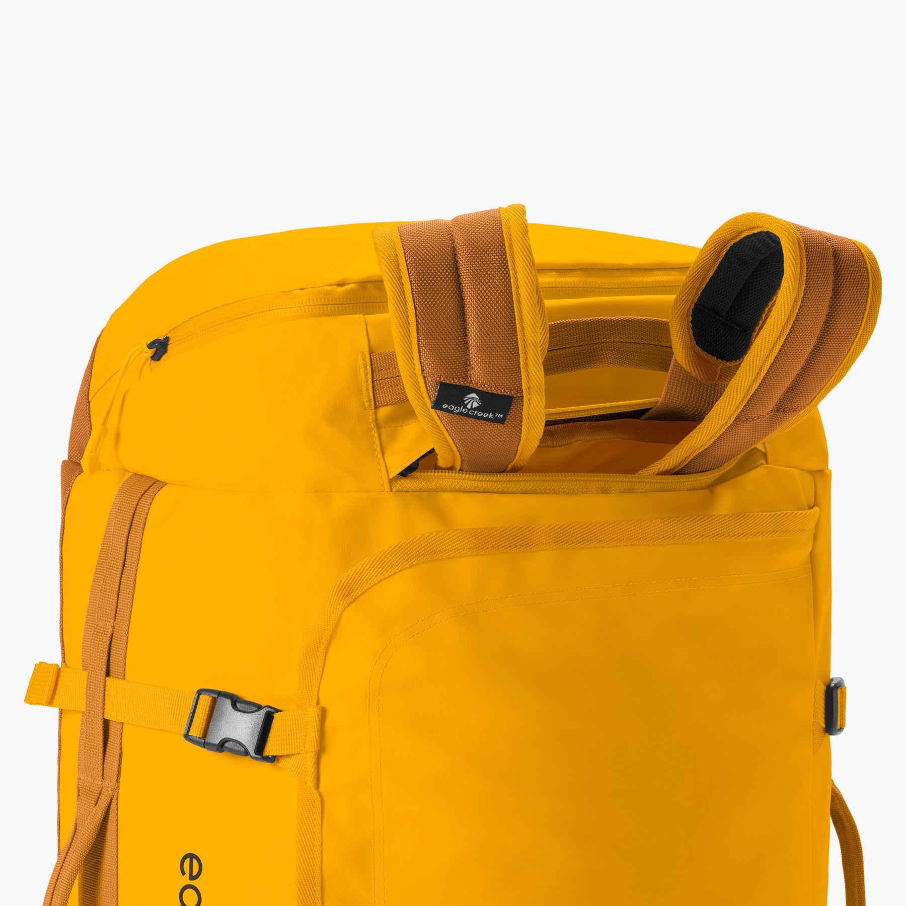 Eagle Creek Cargo Hauler 60L Duffel Bag in Citrus Orange — interior view