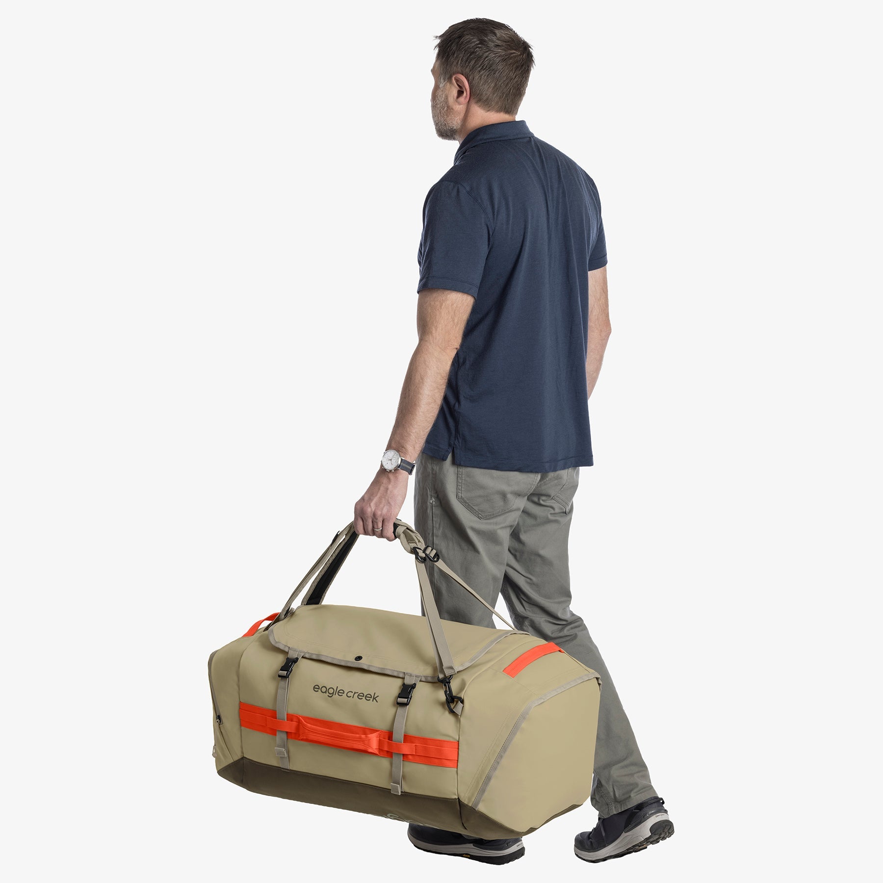 Eagle Creek Cargo Hauler 90L Duffel Bag in Desert Tan — detail view