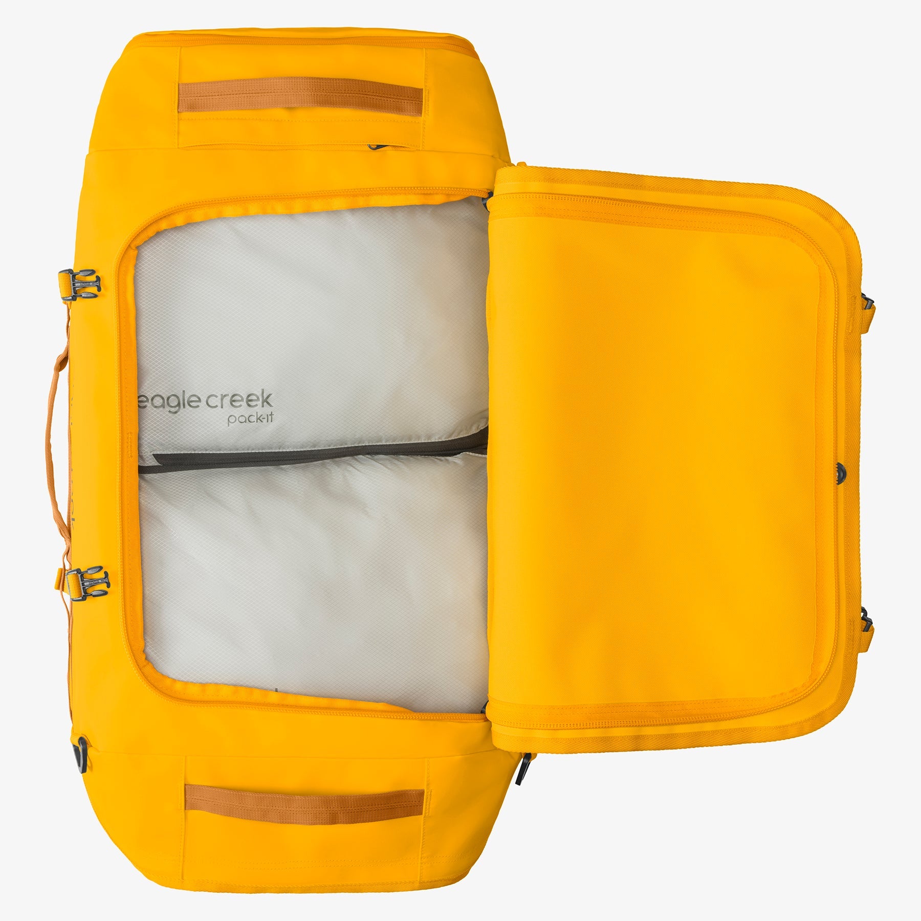 Eagle Creek Cargo Hauler 90L Duffel Bag in Citrus Orange — detail view 3