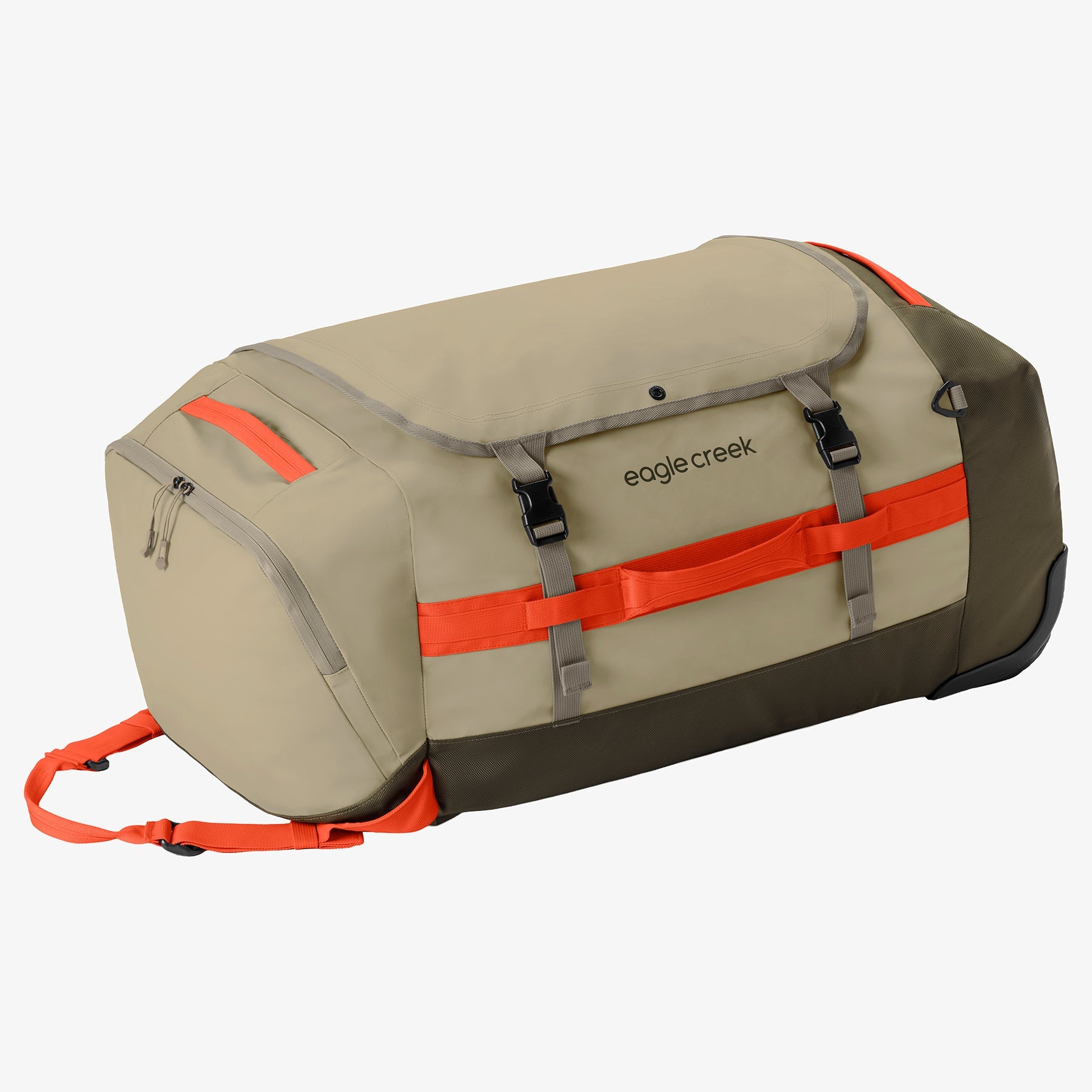 Eagle Creek Cargo Hauler 110L Rolling Duffel Bag in Desert Tan — front view