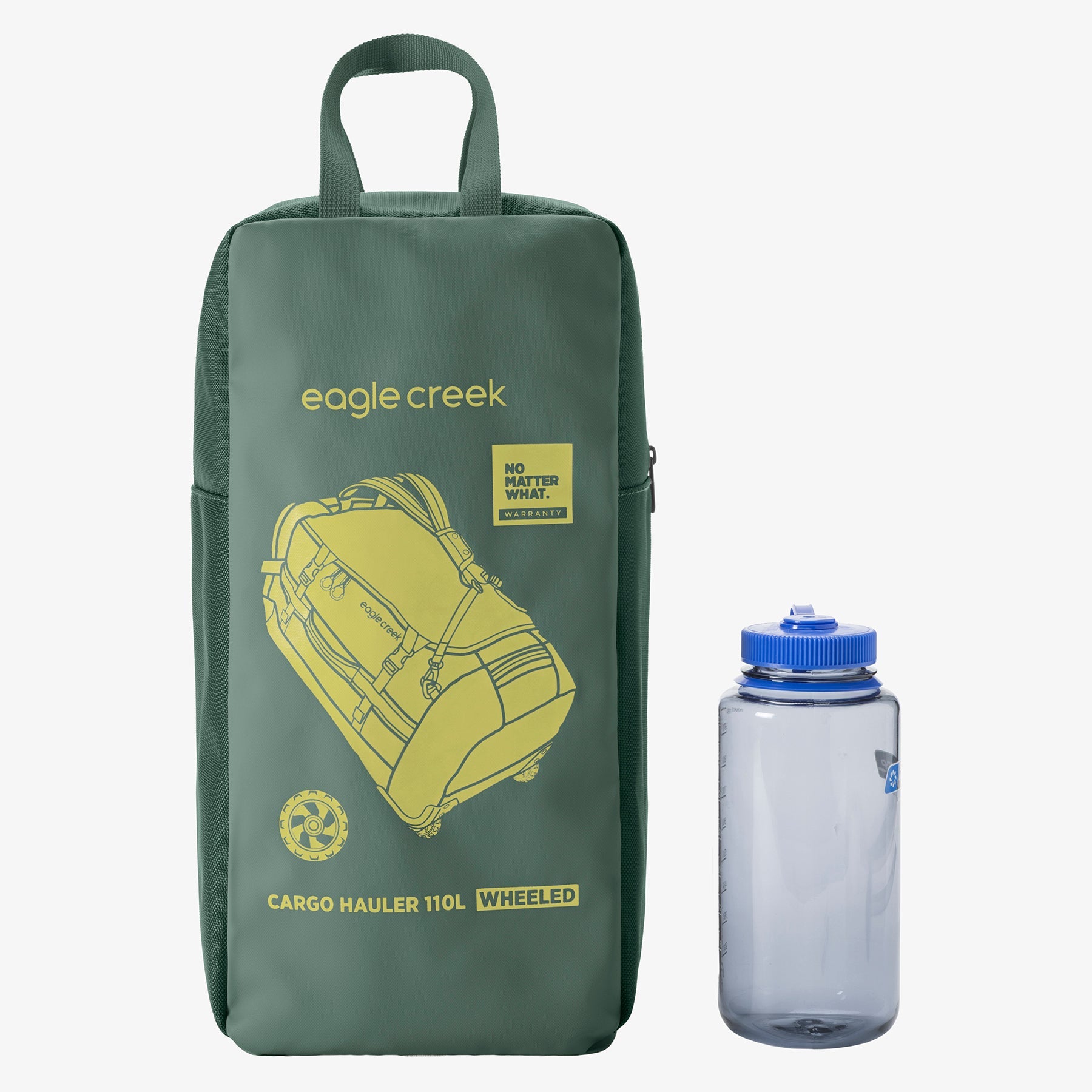 Eagle Creek Cargo Hauler 110L Rolling Duffel Bag in Sycamore Green — angle view 2