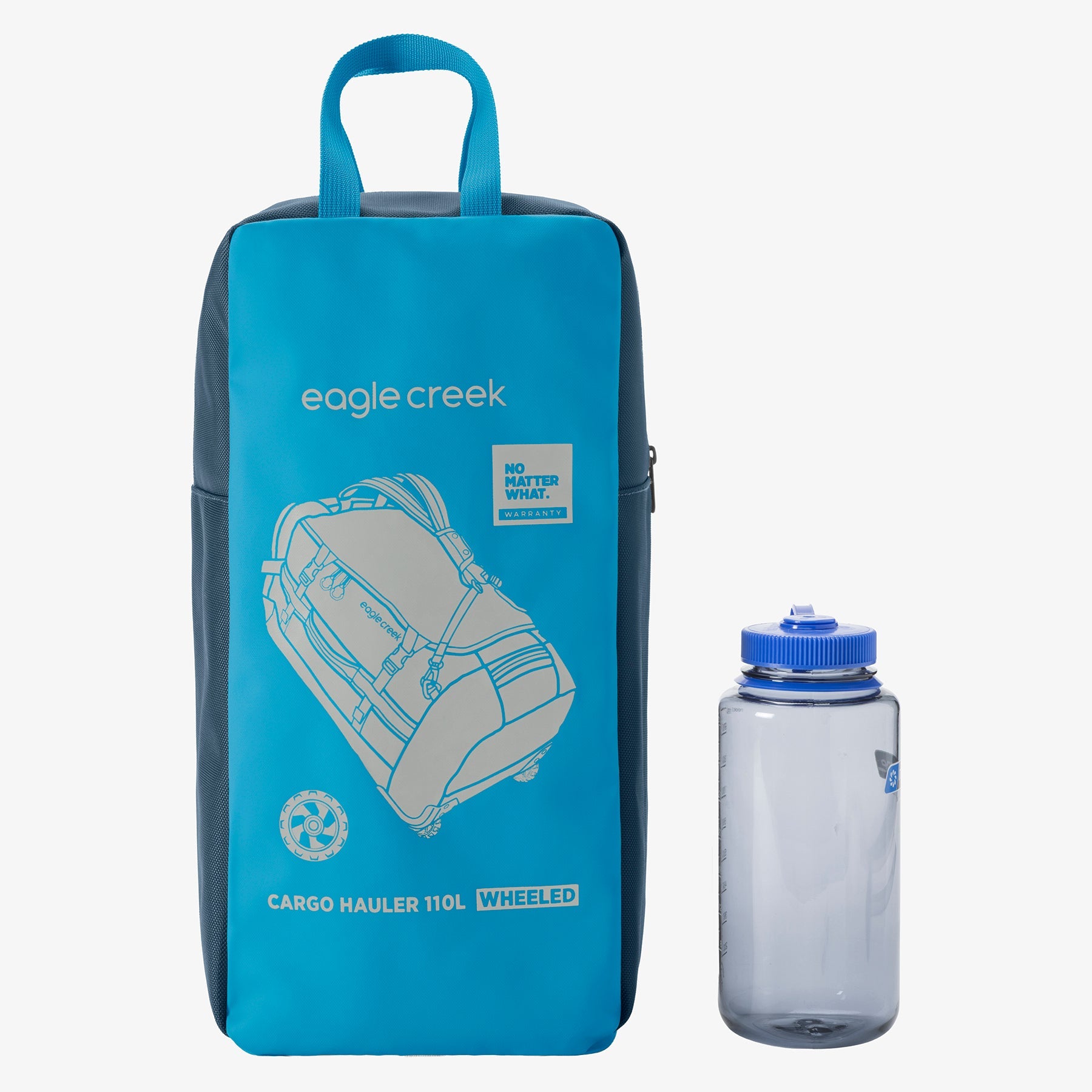 Eagle Creek Cargo Hauler 110L Rolling Duffel Bag in Harbor Blue — angle view 2