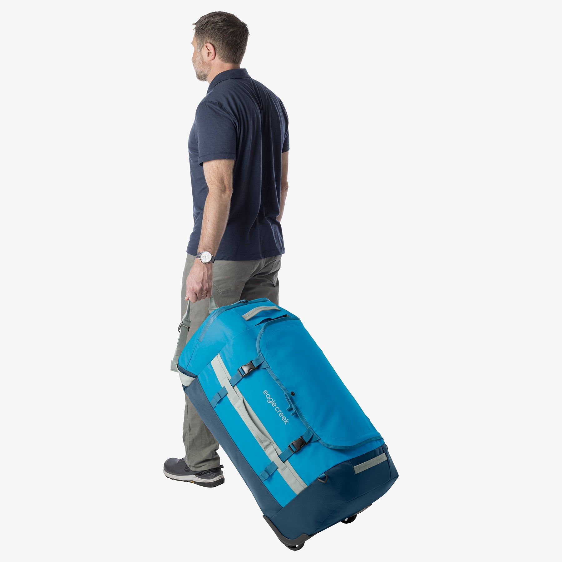Eagle Creek Cargo Hauler 110L Rolling Duffel Bag in Harbor Blue — detail view 3