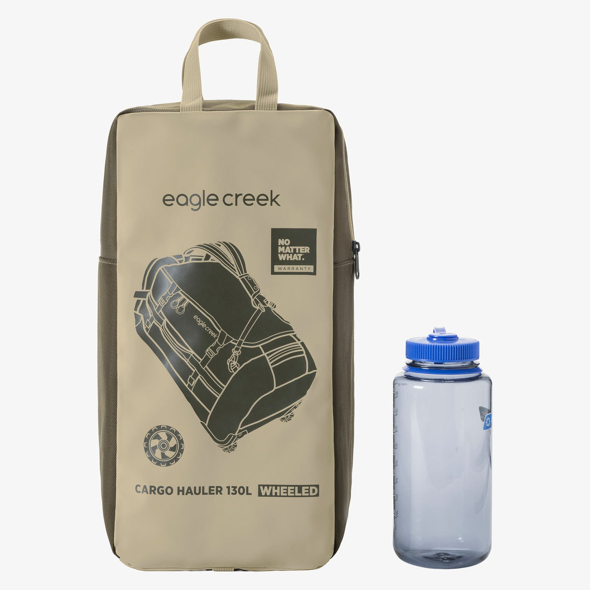 Eagle Creek Cargo Hauler 130L Rolling Duffel Bag in Desert Tan — angle view 2 # color_Desert Tan