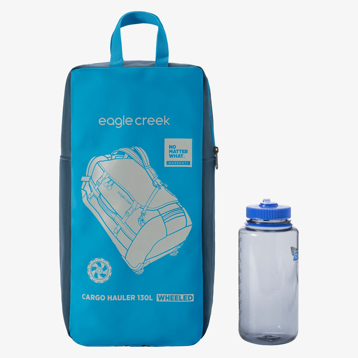 Eagle Creek Cargo Hauler 130L Rolling Duffel Bag in Harbor Blue — angle view 2 # color_Harbor Blue