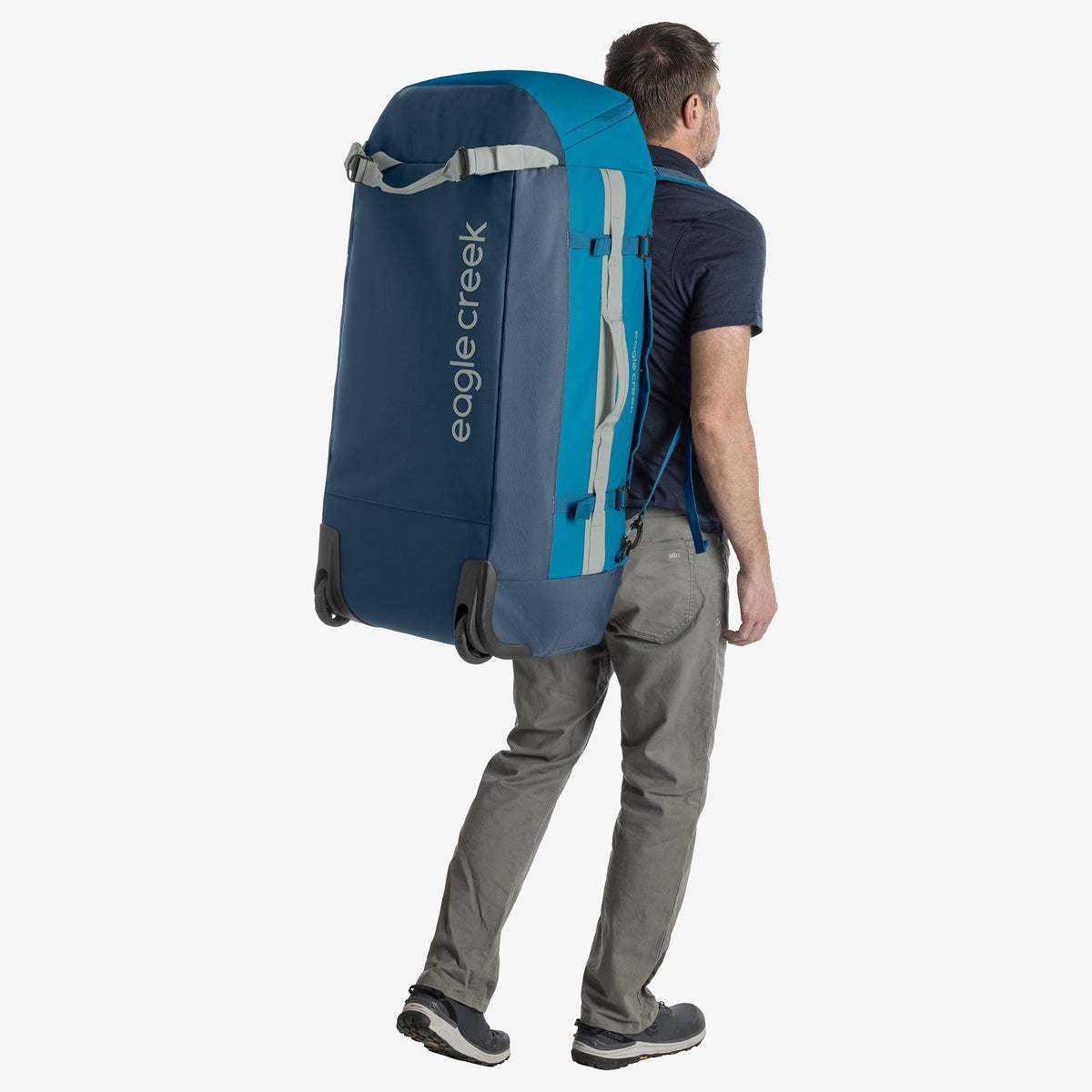 Eagle Creek Cargo Hauler 130L Rolling Duffel Bag in Harbor Blue — detail view 2 # color_Harbor Blue