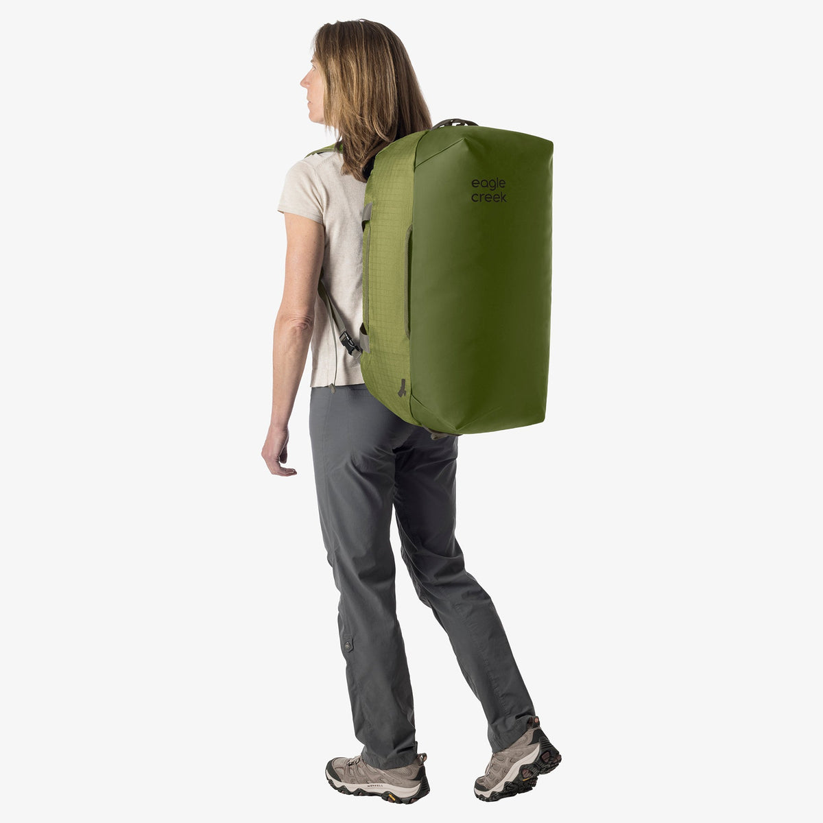 Eagle Creek No Matter What 40L Duffel Bag in Olive Green — detail view 3 # color_Olive Green