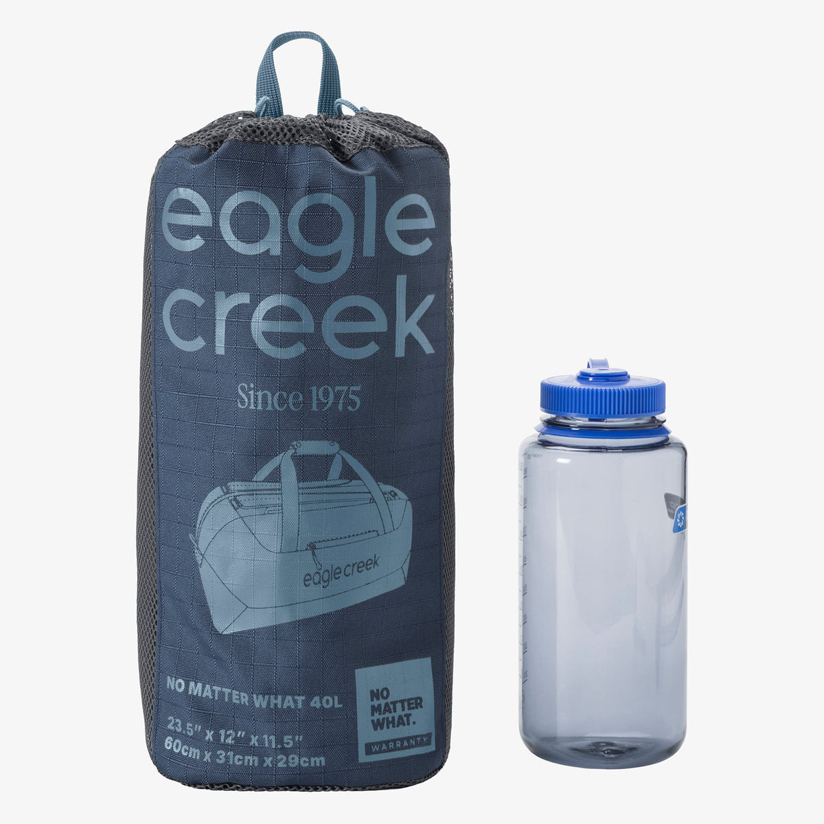Eagle Creek No Matter What 40L Duffel Bag in Pilot Blue — angle view 2 # color_Pilot Blue