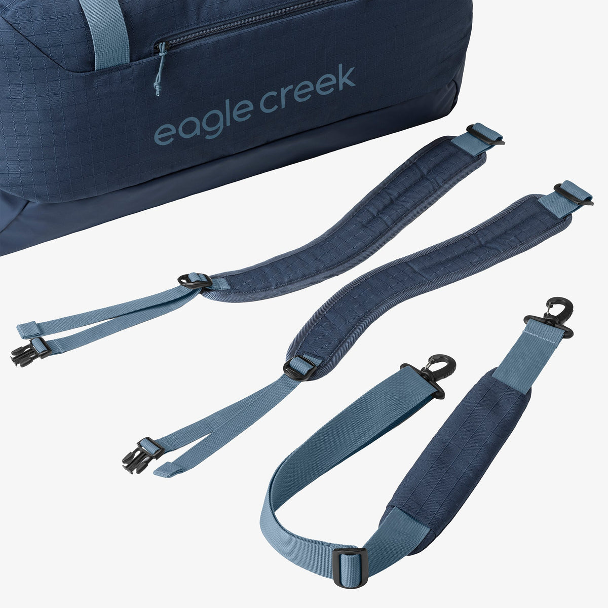 Eagle Creek No Matter What 40L Duffel Bag in Pilot Blue — detail view 3 # color_Pilot Blue