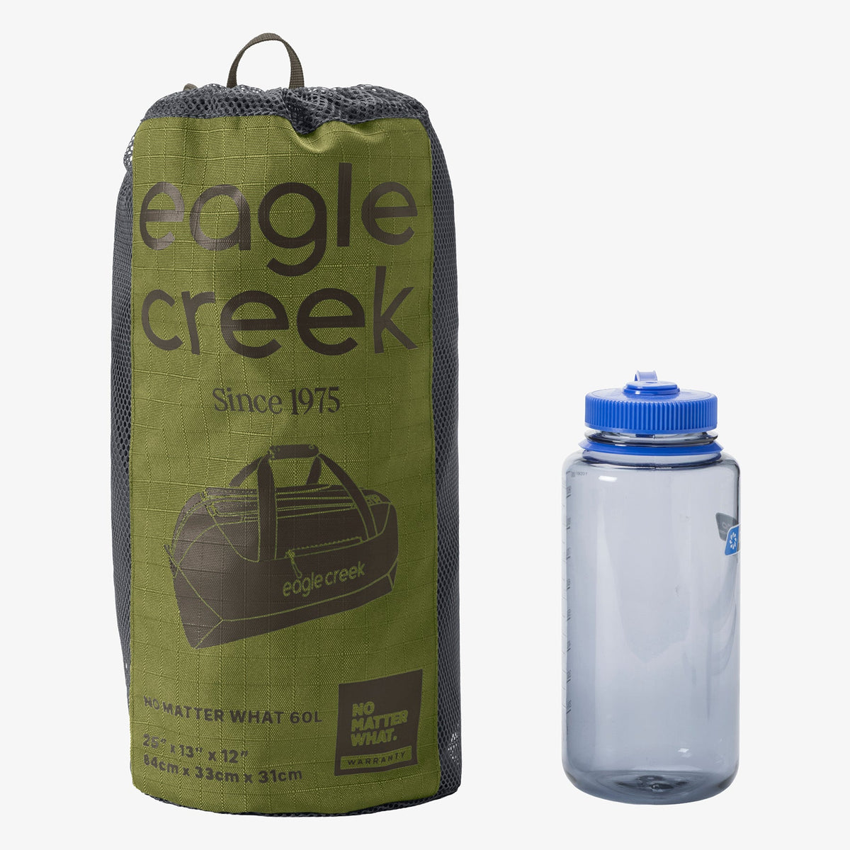 Eagle Creek No Matter What 60L Duffel Bag in Olive Green — angle view 2 # color_Olive Green