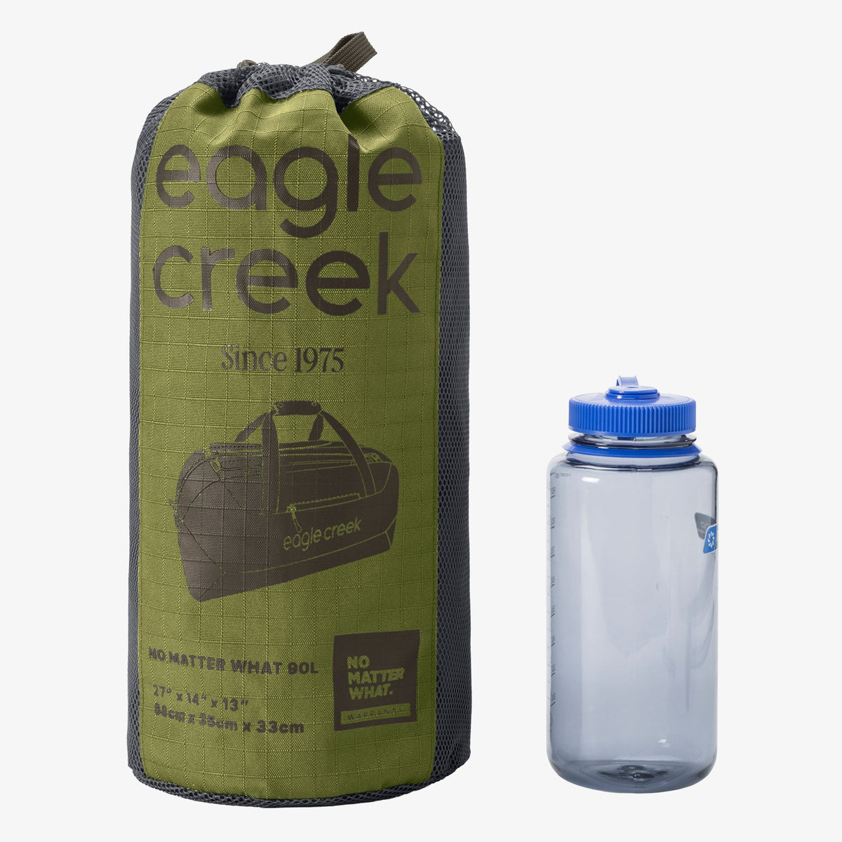 Eagle Creek No Matter What 90L Duffel Bag in Olive Green — angle view 2 # color_Olive Green