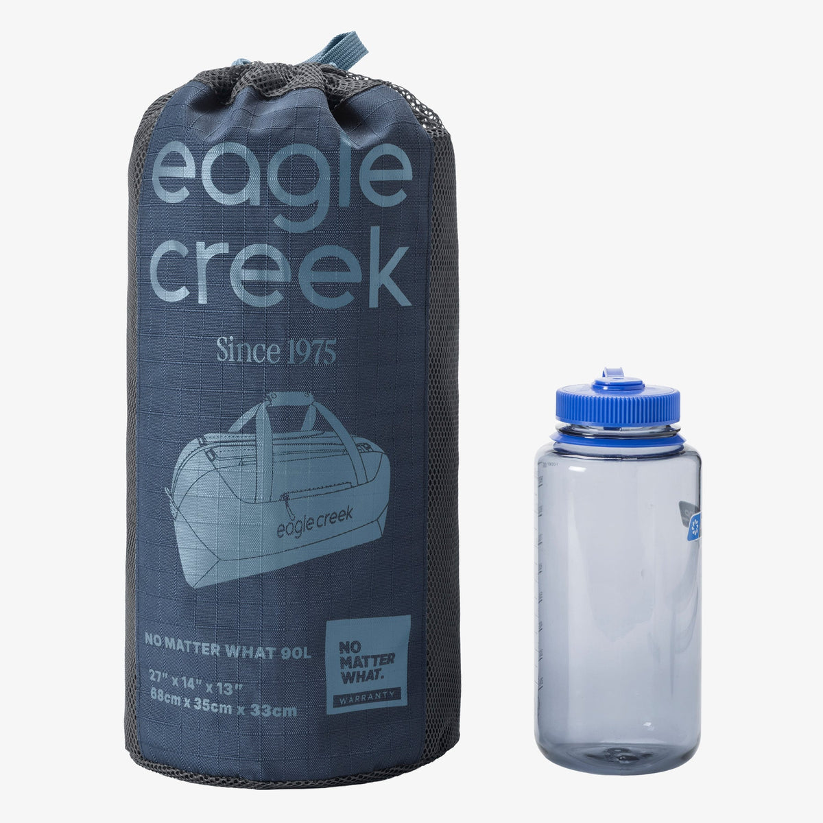 Eagle Creek No Matter What 90L Duffel Bag in Pilot Blue — angle view 2 # color_Pilot Blue