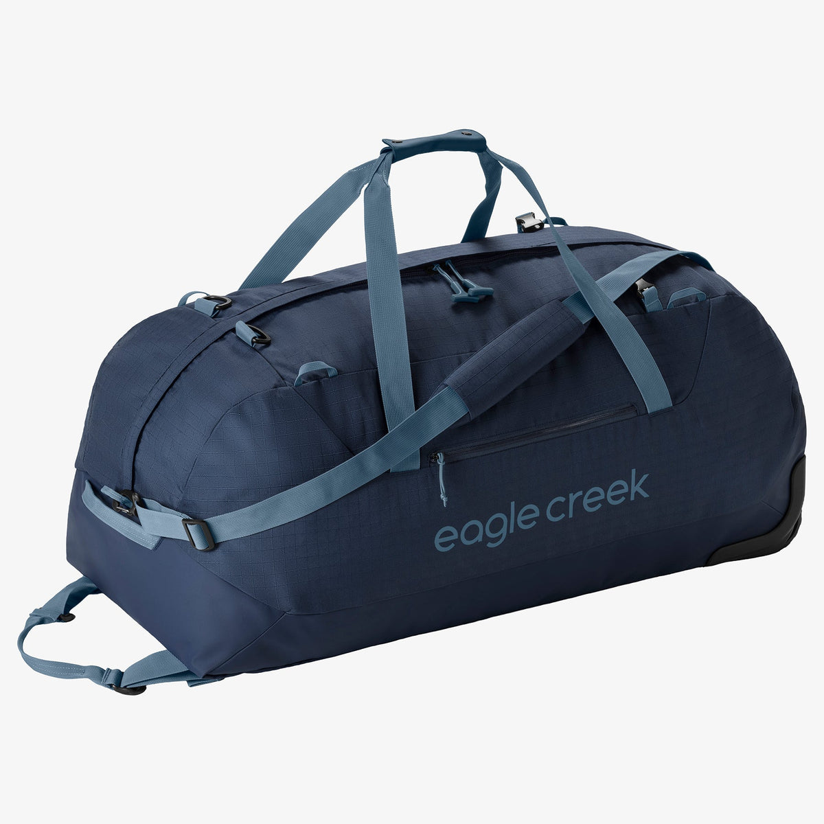 Eagle Creek No Matter What 120L Rolling Duffel Bag in Pilot Blue — front view # color_Pilot Blue