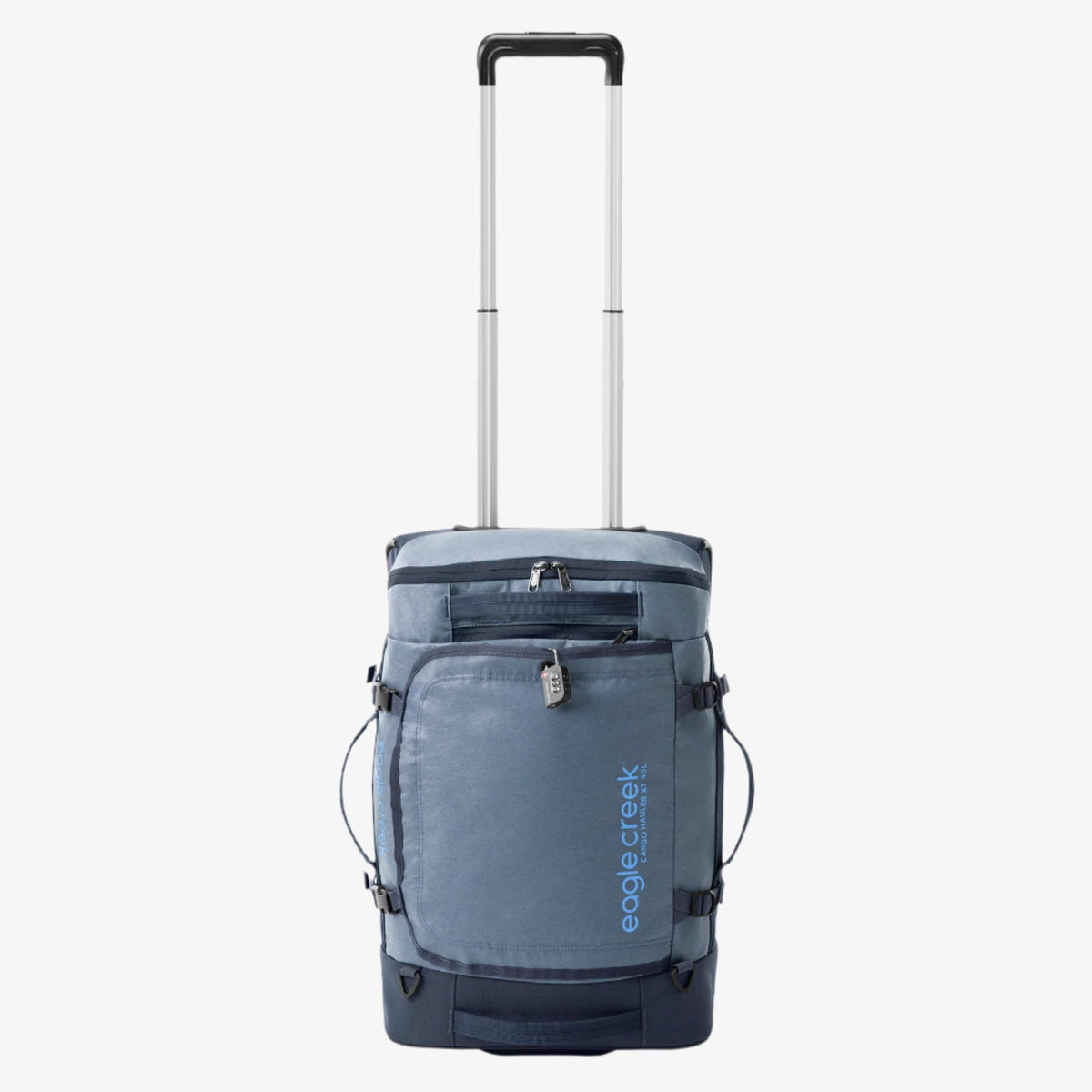 Eagle Creek Cargo Hauler XT Wheeled Duffel Int. Carry On in Glacier Blue — front view