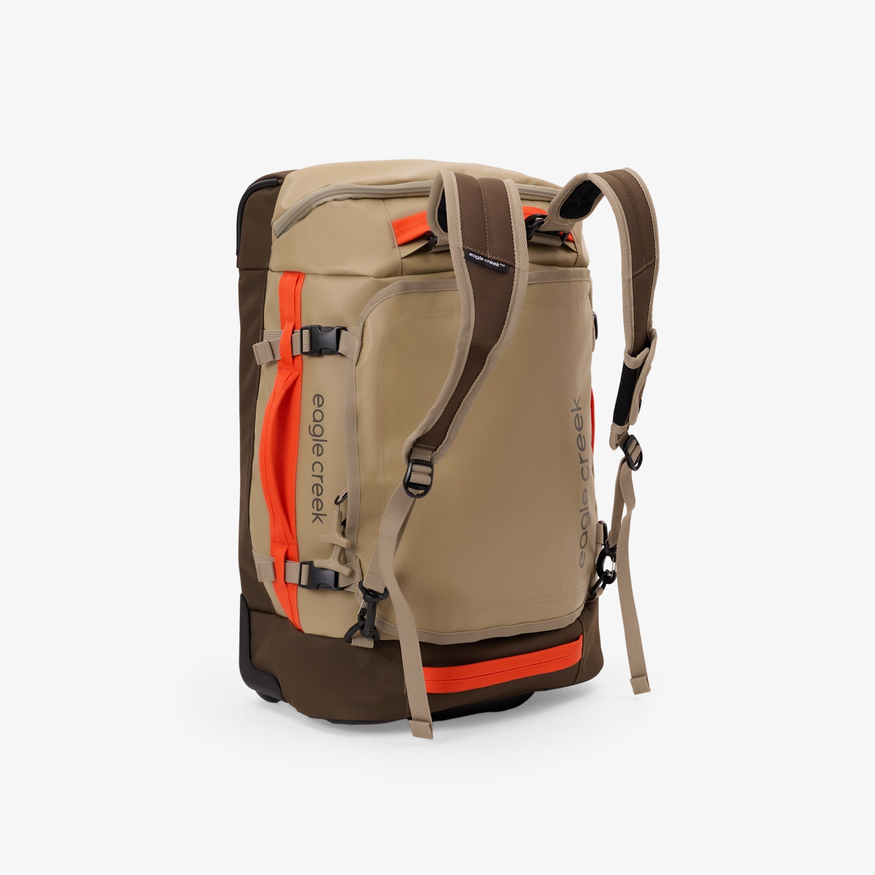 Eagle Creek Cargo Hauler XT 21.5"/32L Wheeled International Carry-On Duffel in Desert Tan — back view