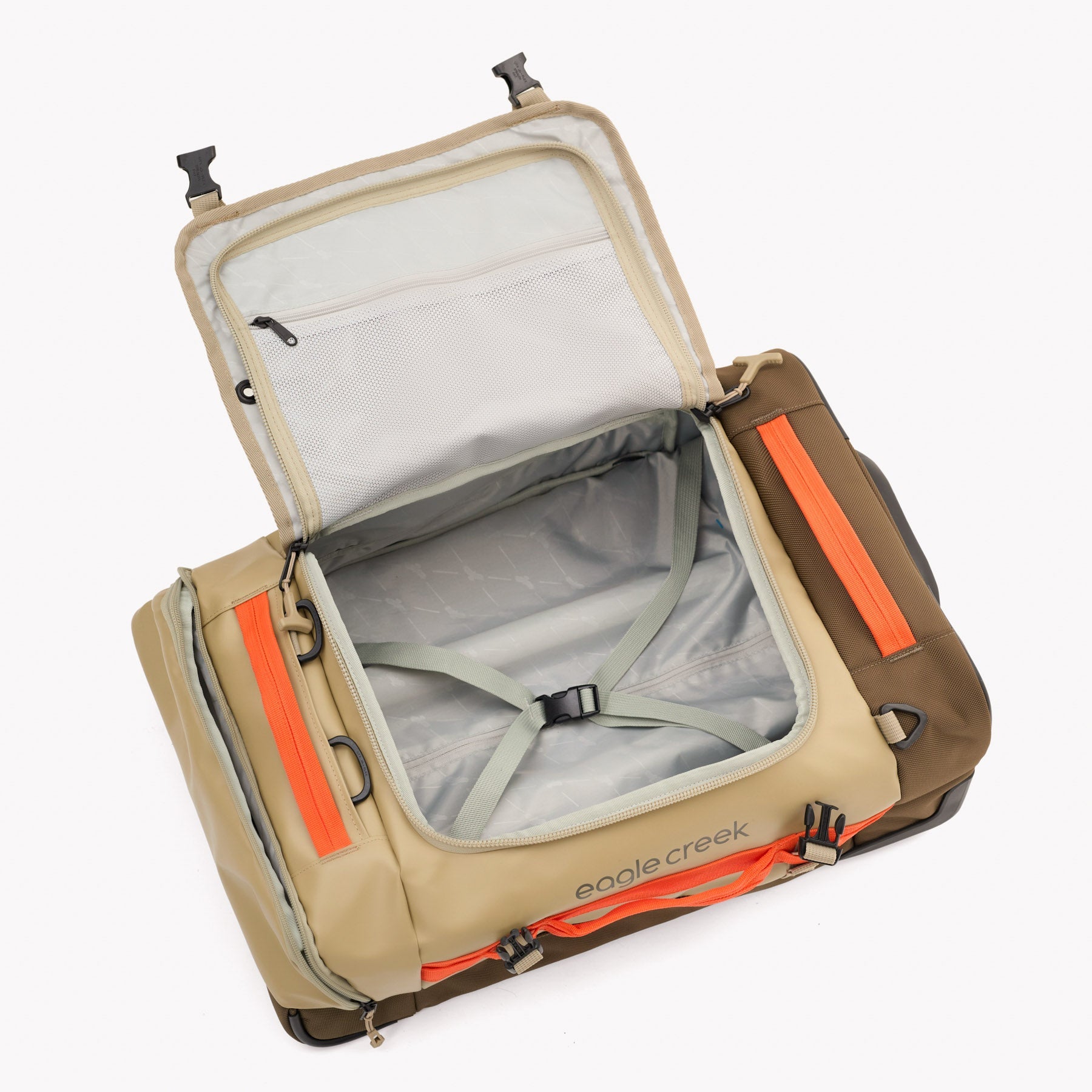 Eagle Creek Cargo Hauler XT 21.5"/32L Wheeled International Carry-On Duffel in Desert Tan — angle view 3
