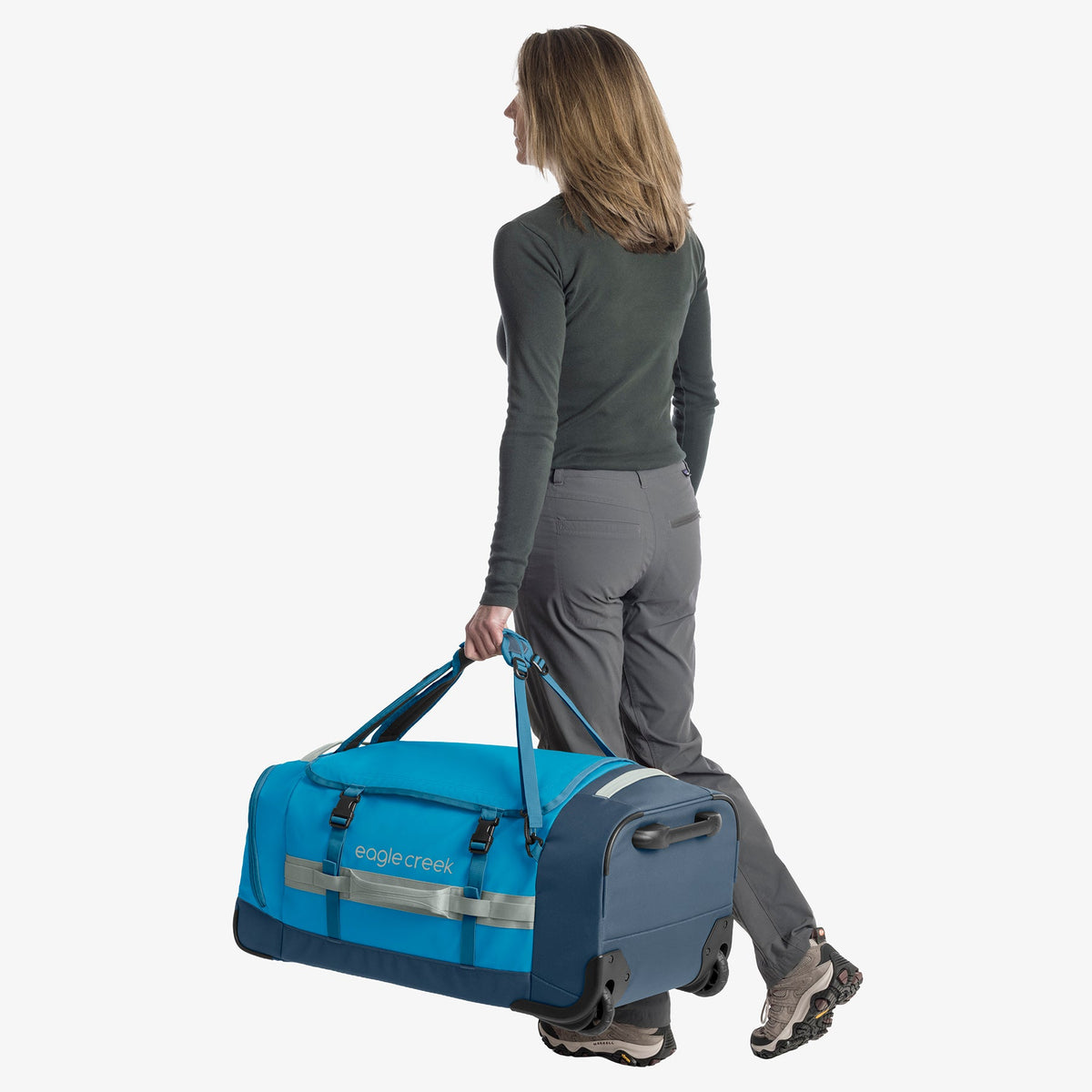 Eagle Creek Cargo Hauler XT 29"/90L Wheeled Duffel in Harbor Blue — detail view 3 # color_Harbor Blue