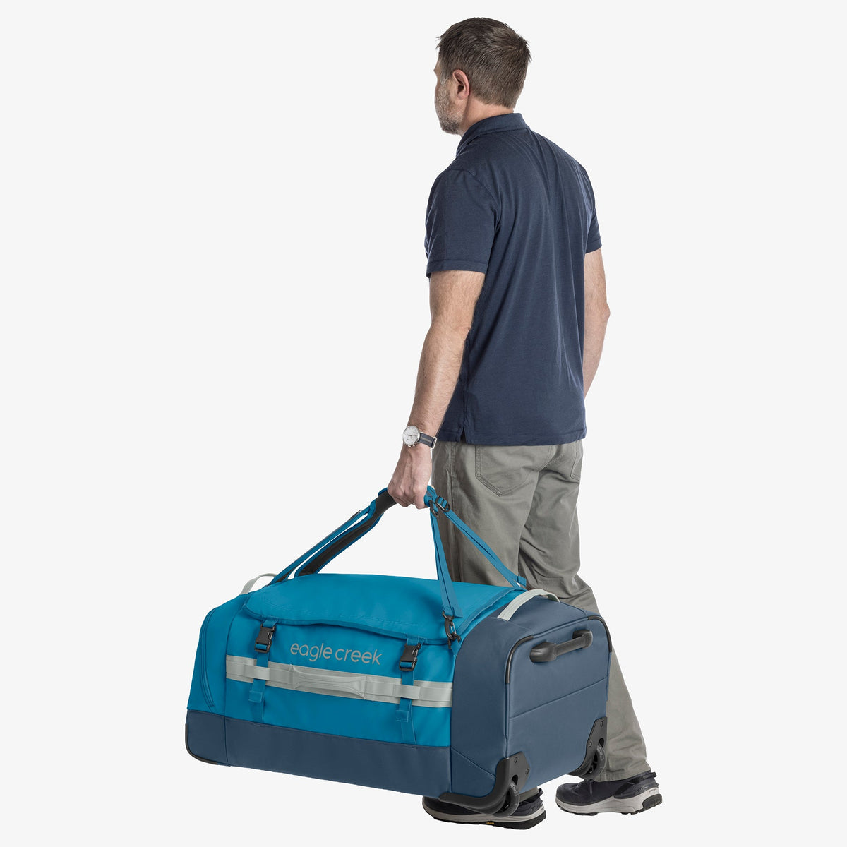 Eagle Creek Cargo Hauler XT 32"/120L Wheeled Duffel in Harbor Blue — detail view 3 # color_Harbor Blue