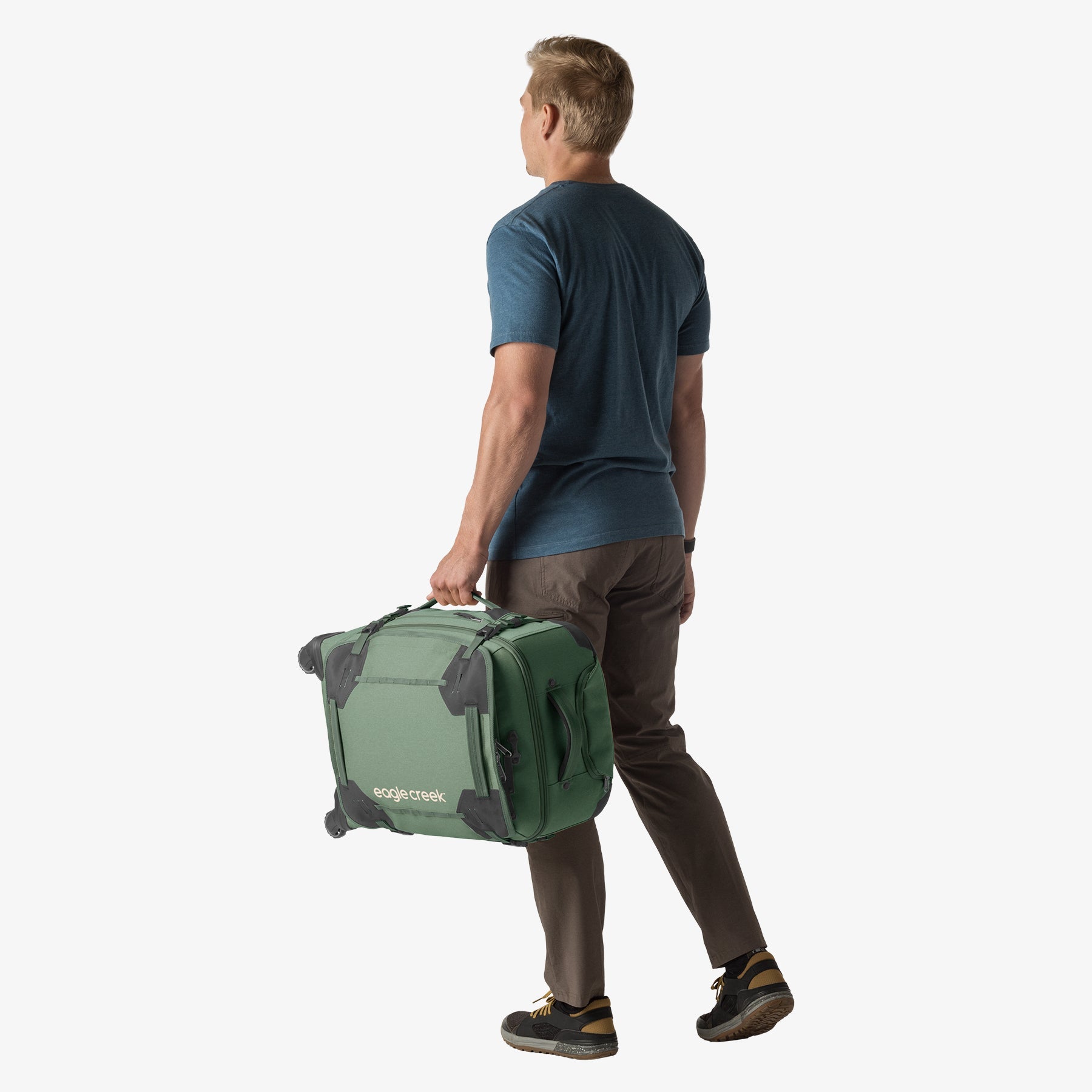 Eagle Creek Gear Warrior XE 4-Wheel 23"/45L Carry-On Luggage in Jungle Green — angle view 4