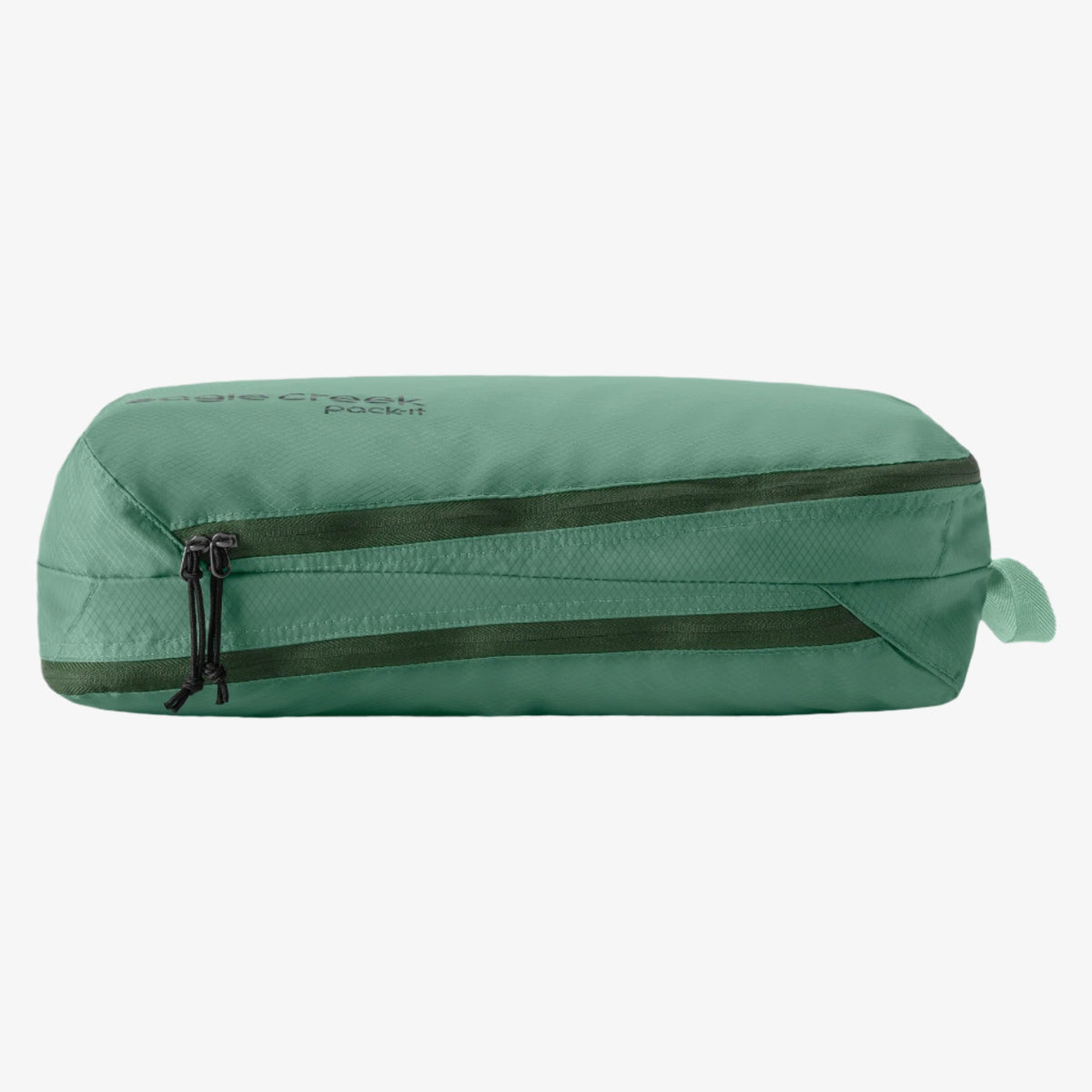 Eagle Creek Pack-It Isolate Clean/Dirty Packing Cube M in Willow Green — angle view 3 # color_Willow Green