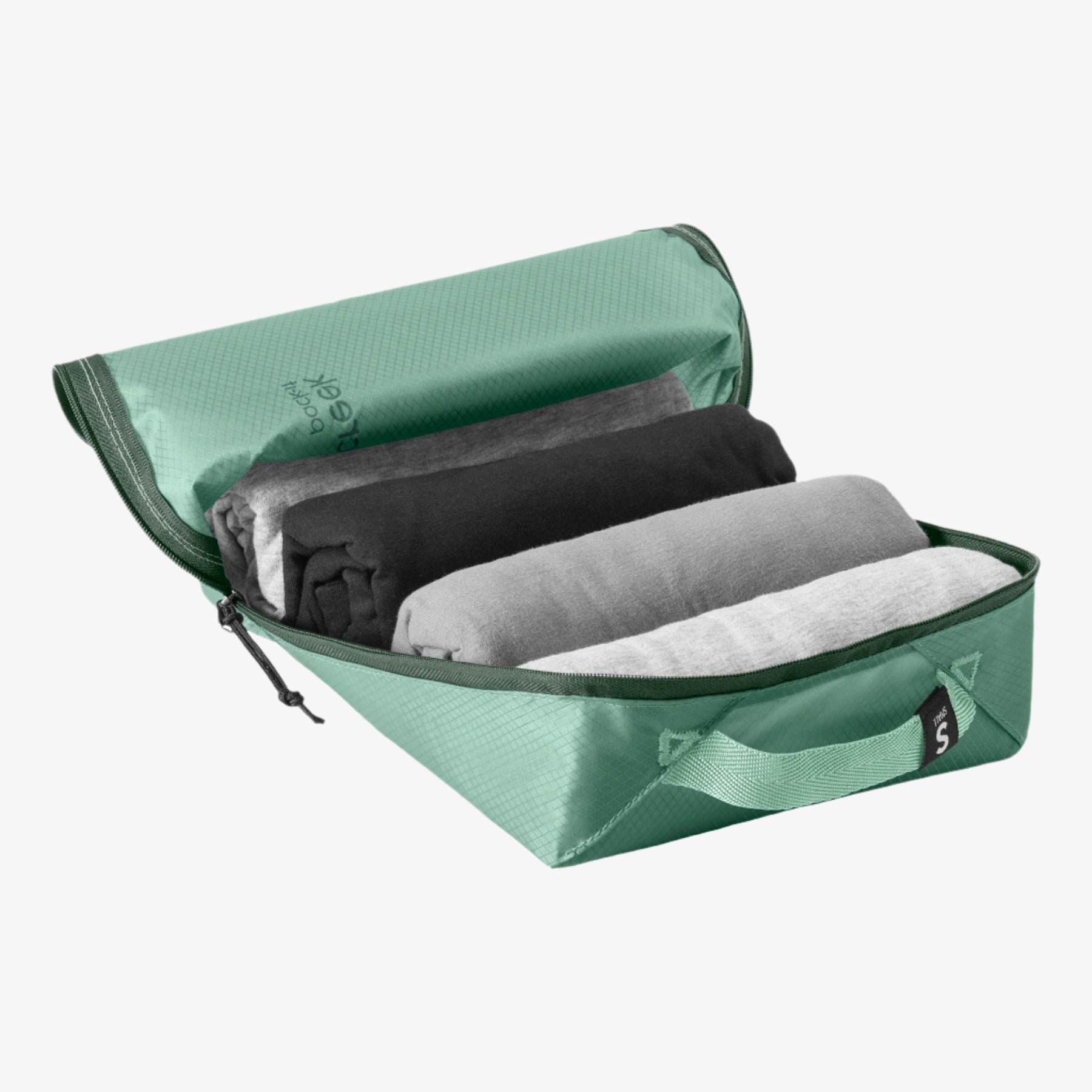 Eagle Creek Pack-It Isolate Packing Cube S in Willow Green — angle view 3
