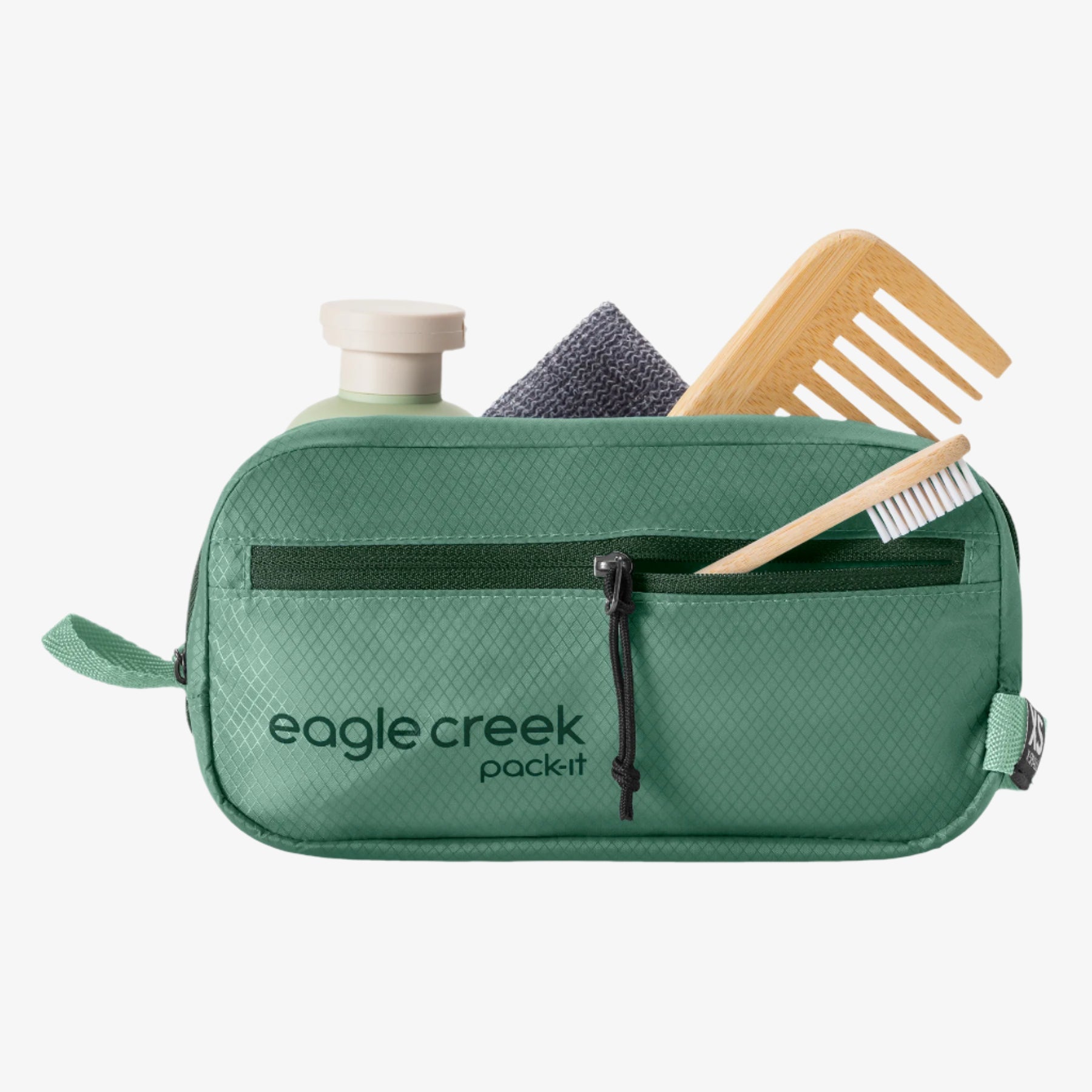 Eagle Creek Pack-It Isolate Quick Trip XS in Willow Green — angle view 3