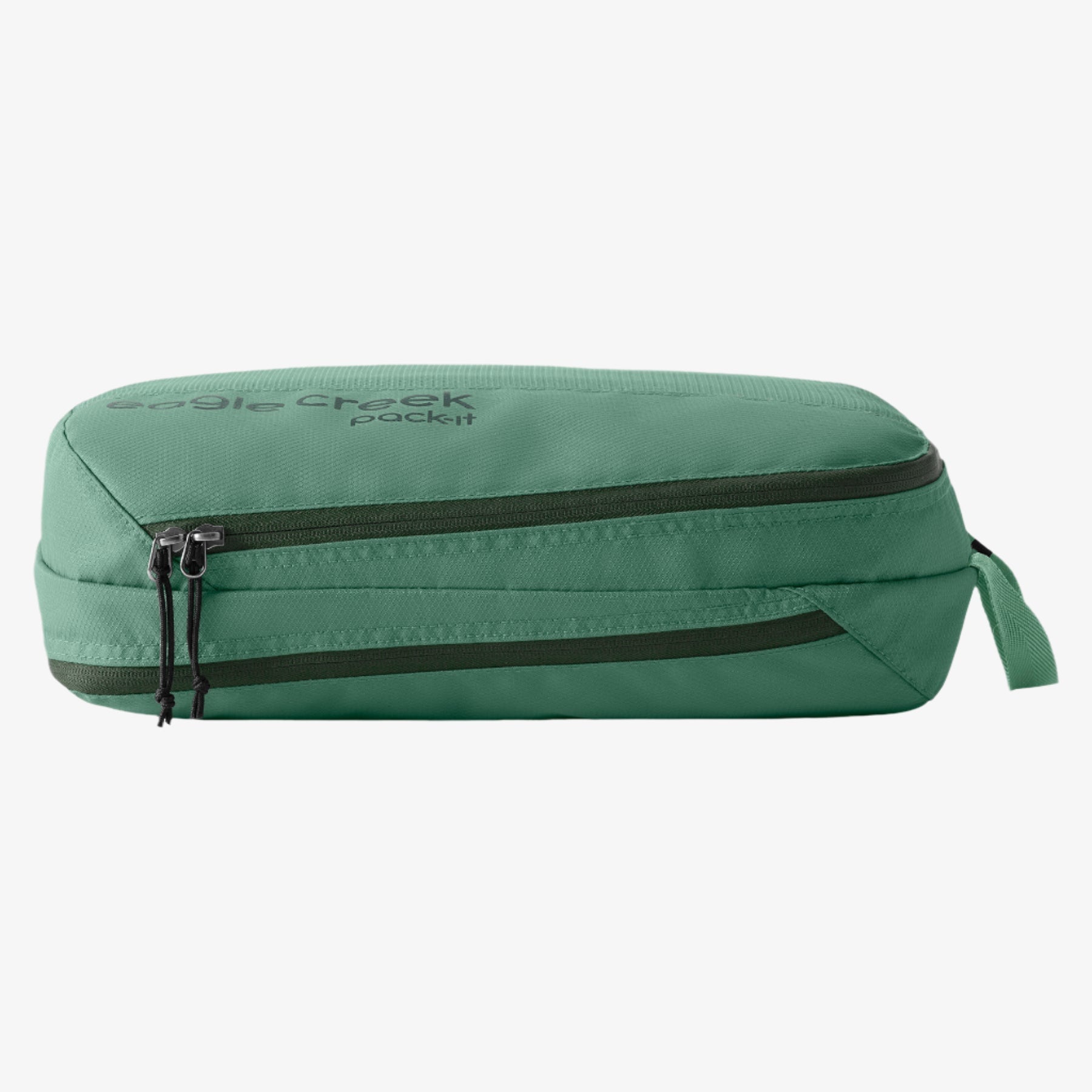 Eagle Creek Pack-It Reveal Clean/Dirty Packing Cube M in Willow Green — angle view 3