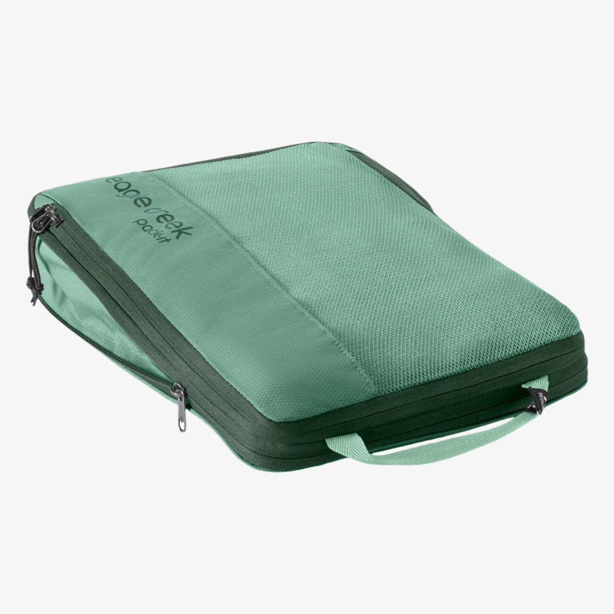 Eagle Creek Pack-It Reveal Compression Cube M in Willow Green — interior view # color_Willow Green