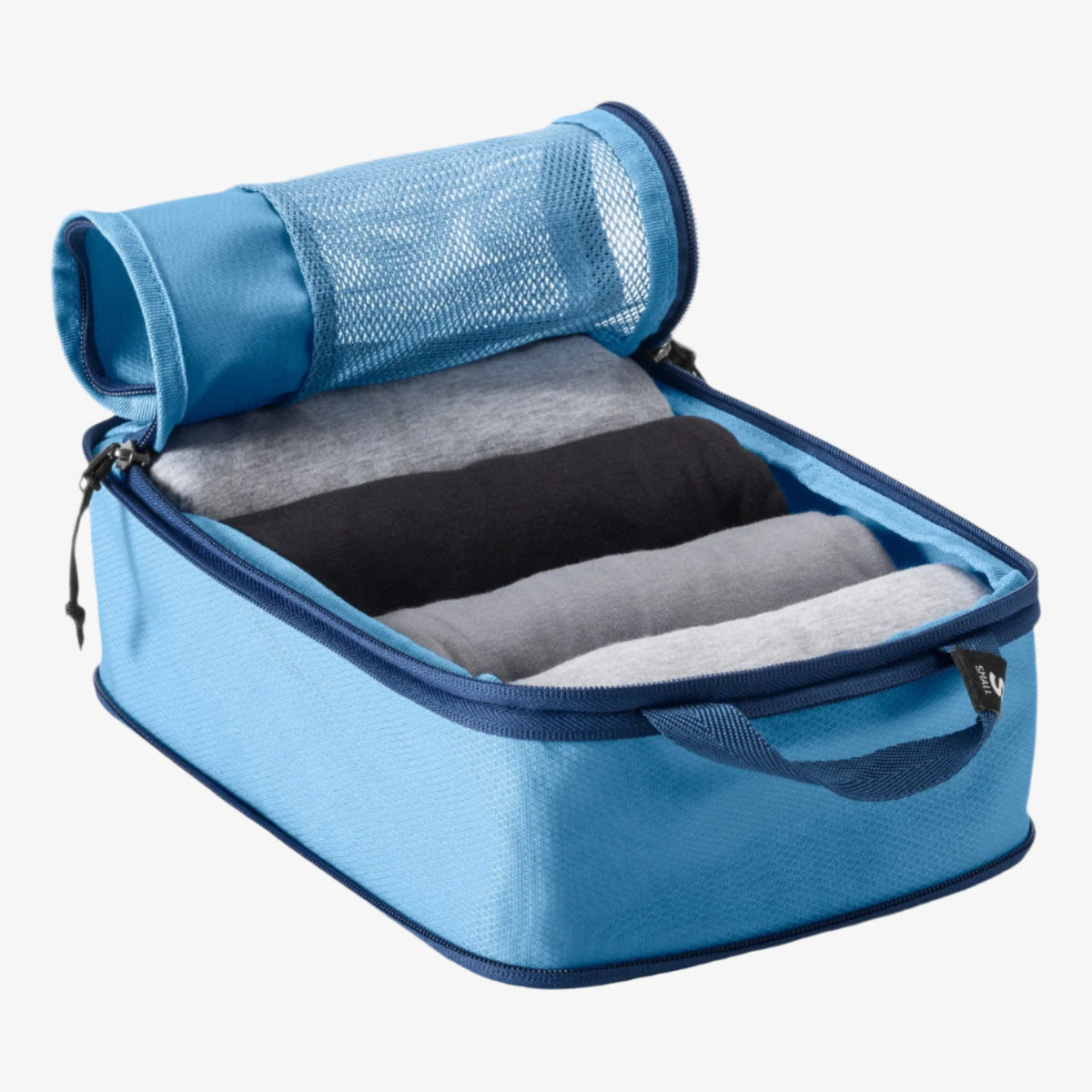 Eagle Creek Pack-It Reveal Compression Cube S in Blue Dawn — angle view 3 # color_Blue Dawn