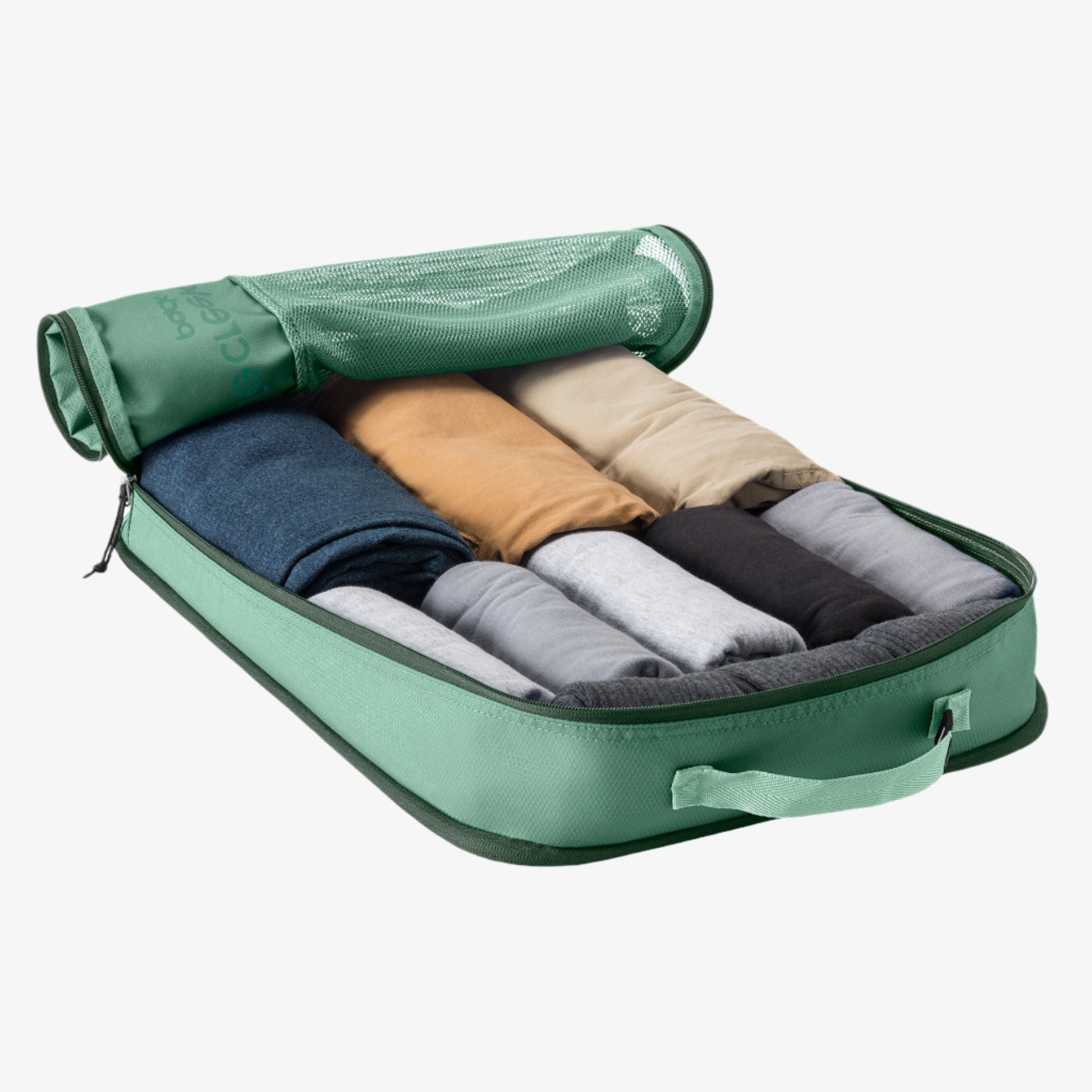 Eagle Creek Pack-It Reveal Expansion Cube L in Willow Green — angle view 6