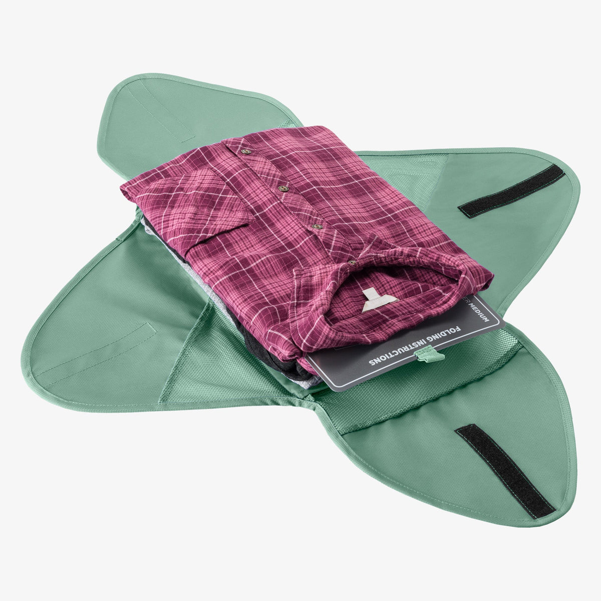 Eagle Creek Pack-It Reveal Garment Folder M in Willow Green — back view # color_Willow Green