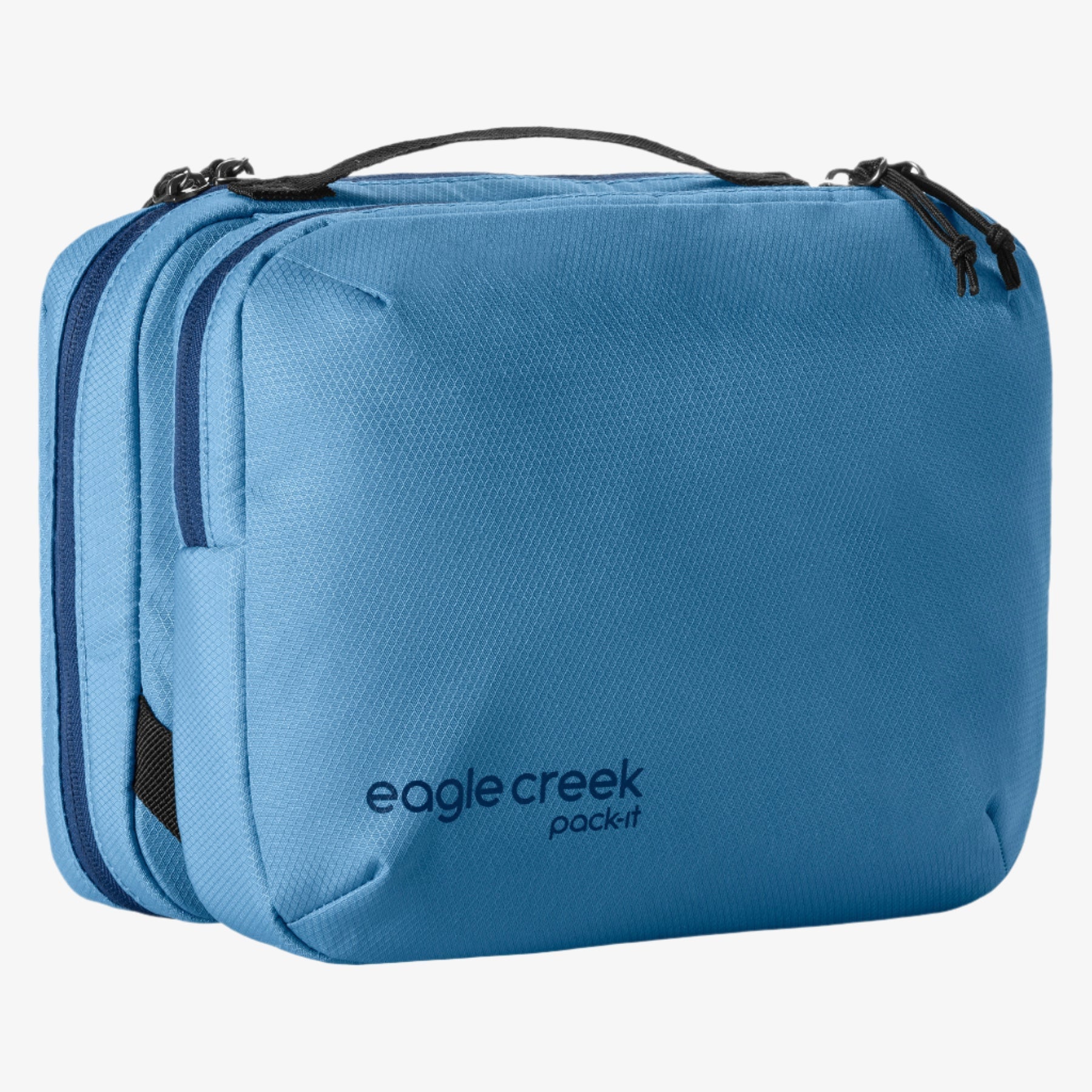 Eagle Creek Pack-It Trifold Toiletry Bag in Blue Dawn — front view # color_Blue Dawn