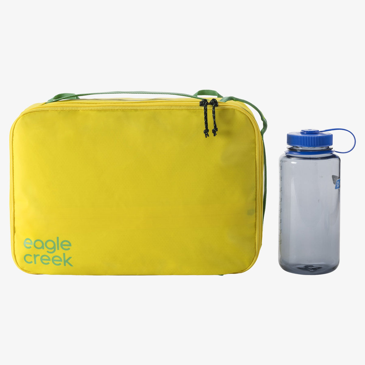 Eagle Creek Pack-It Gear Cube M in Blazing Yellow — back view # color_Blazing Yellow