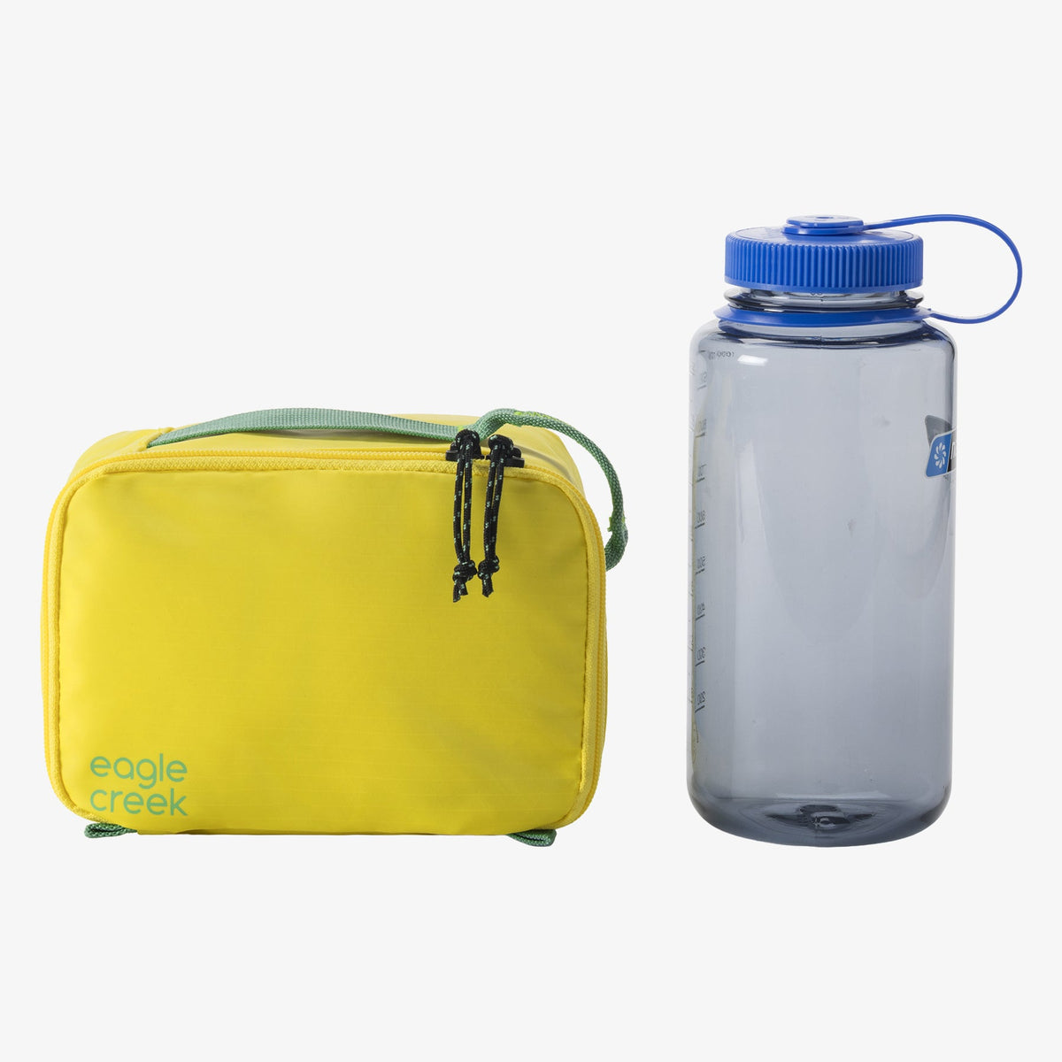 Eagle Creek Pack-It Gear Cube XS in Blazing Yellow — back view # color_Blazing Yellow