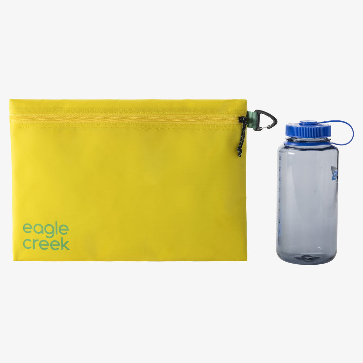 Eagle Creek Pack-It Gear Pouch M in Blazing Yellow — back view # color_Blazing Yellow