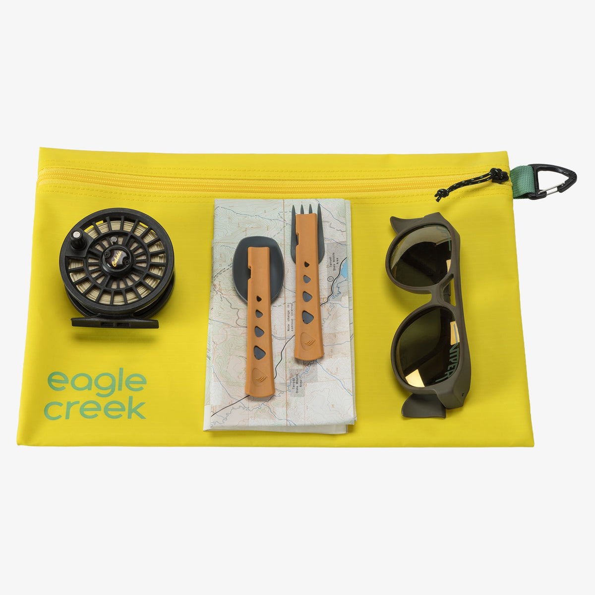 Eagle Creek Pack-It Gear Pouch M in Blazing Yellow — angle view 2 # color_Blazing Yellow
