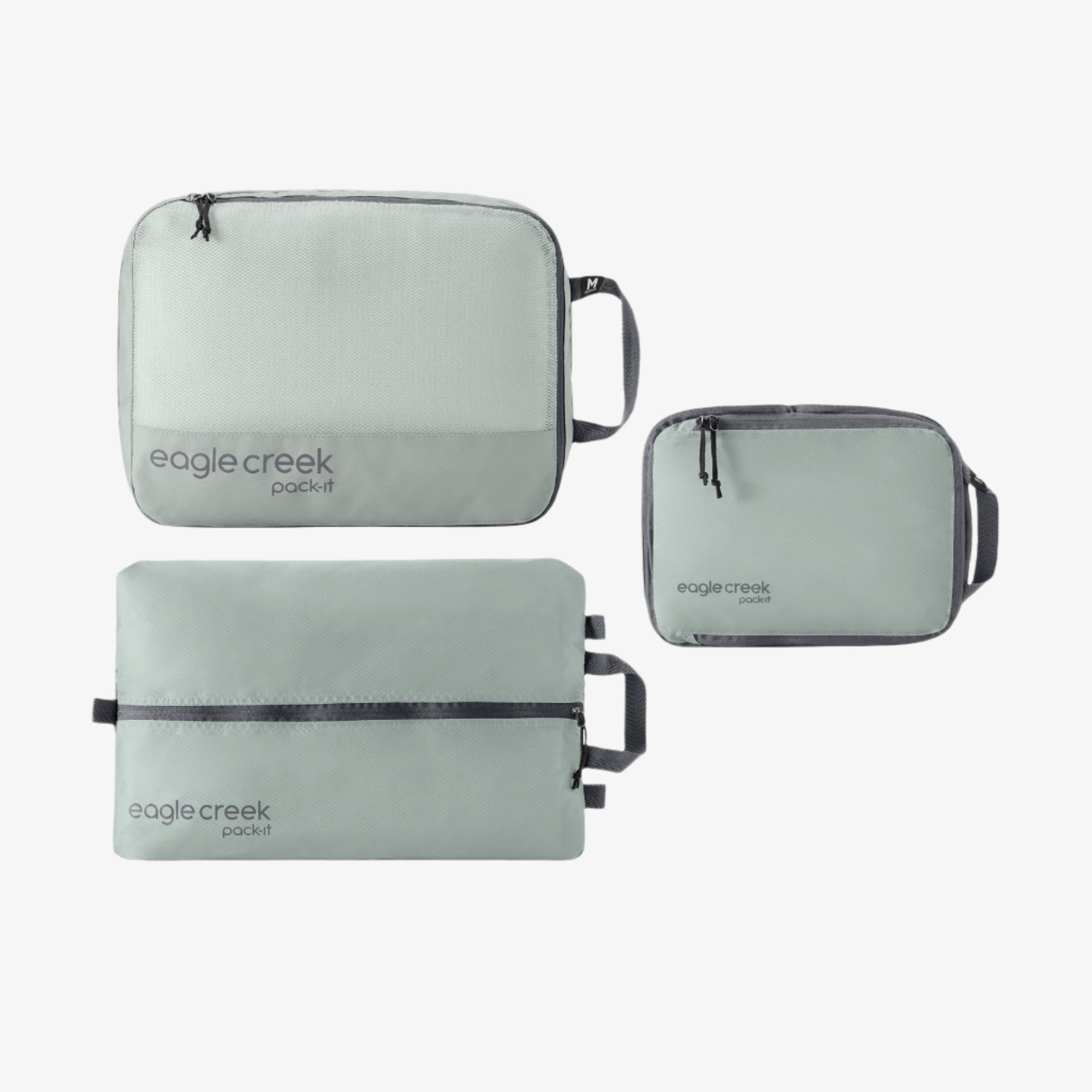 Eagle Creek Pack-It Essentials Packing Cube Set in Storm Grey — front view