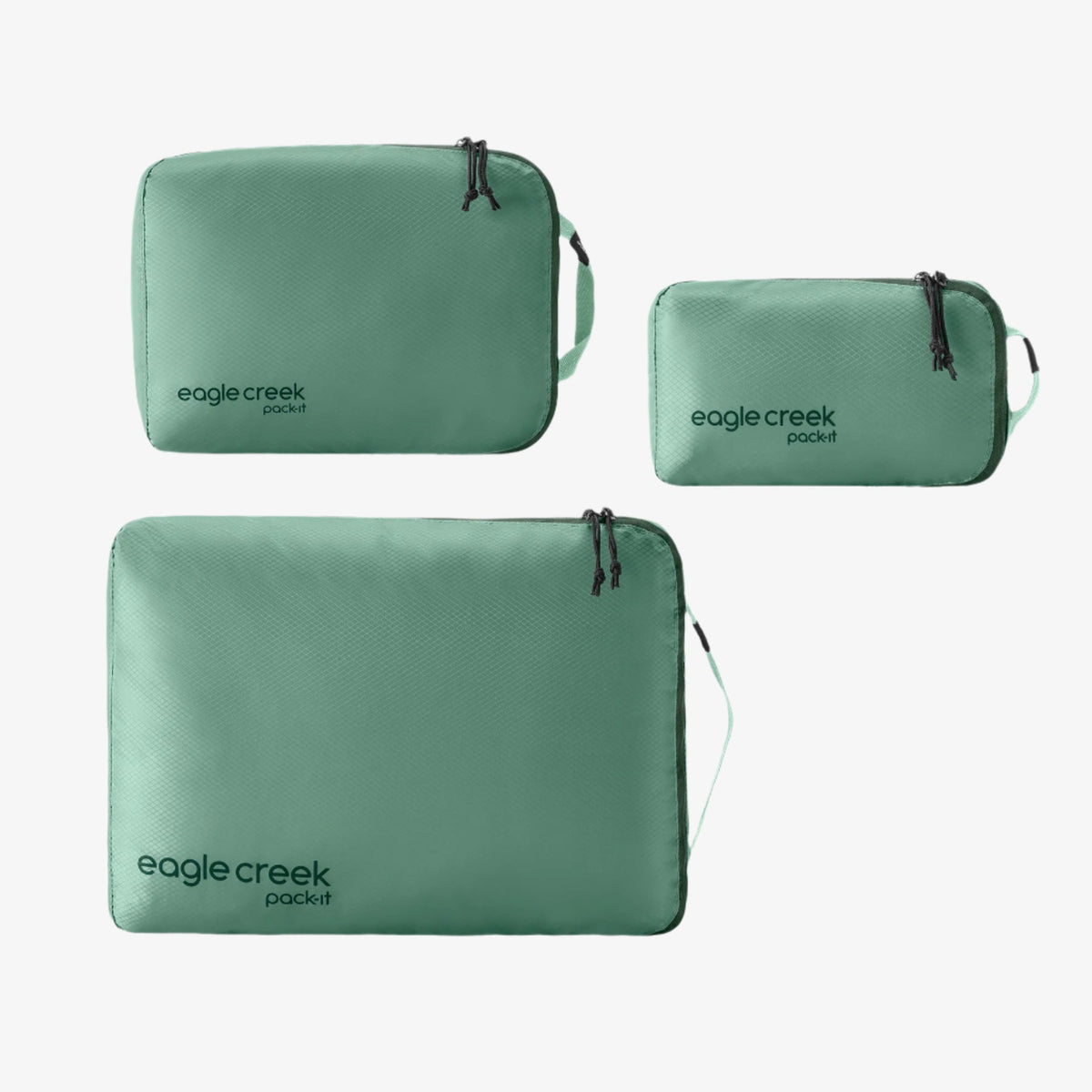 Eagle Creek Pack-It Isolate Cube Set XS/S/M in Willow Green — front view # color_Willow Green