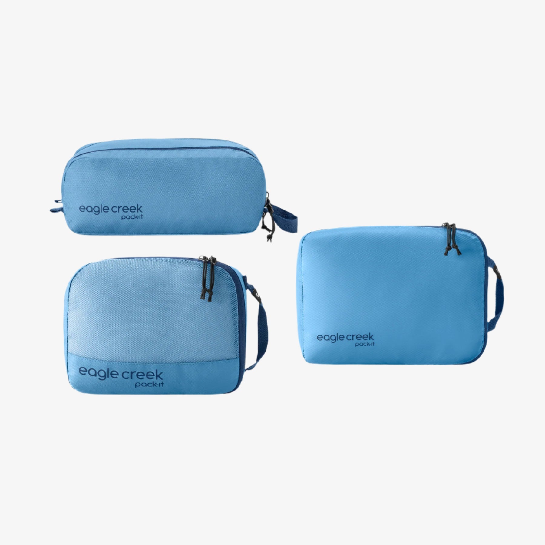 Eagle Creek Pack-It Overnight Packing Cube Set in Blue Dawn — front view