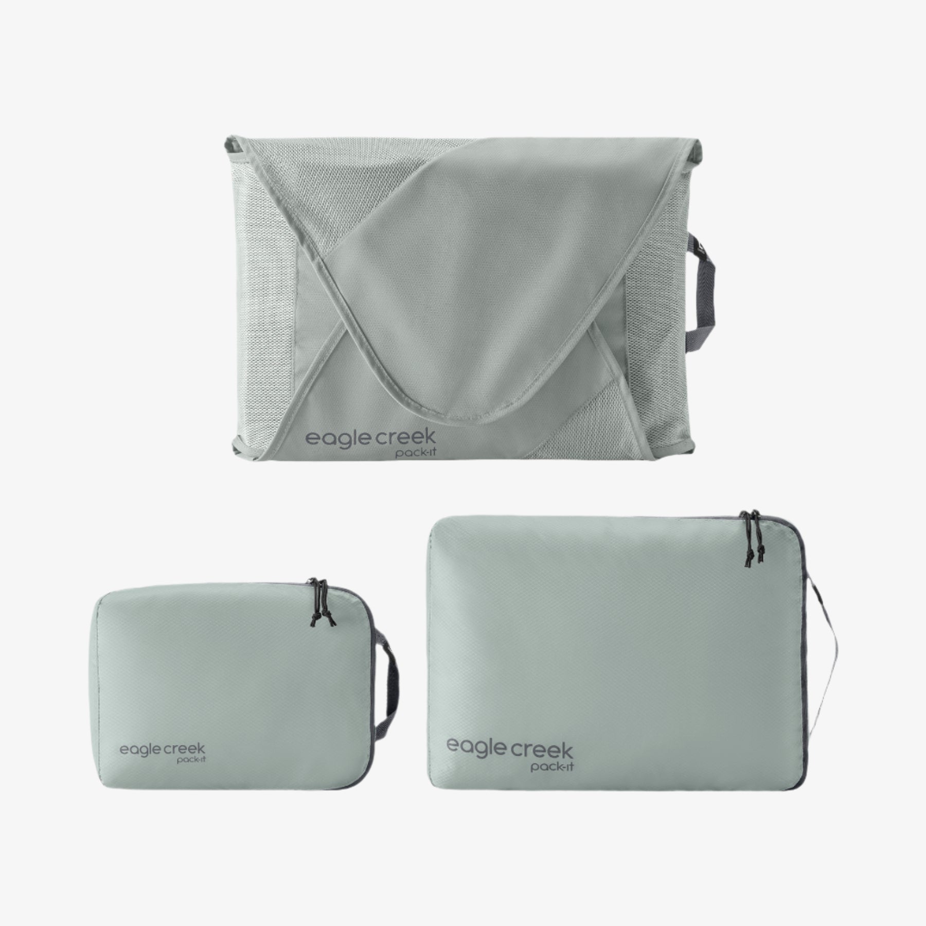 Eagle Creek Pack-It Starter Packing Cube Set in Storm Grey — front view