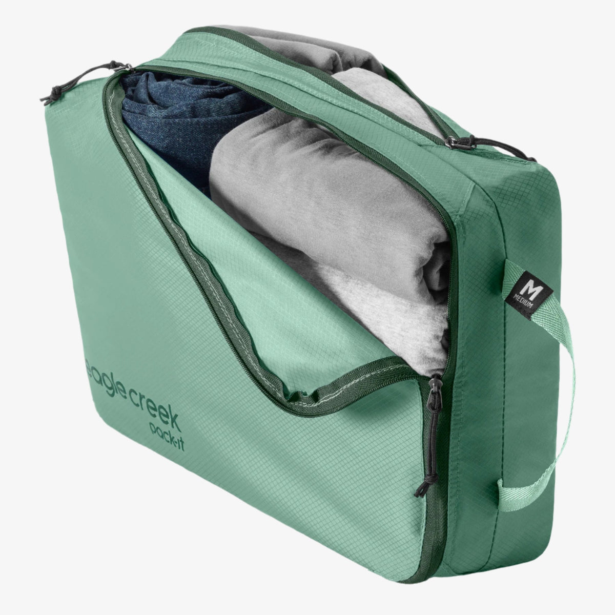 Eagle Creek Pack-It Isolate Carry-On Packing Cube Set in Willow Green — interior view # color_Willow Green