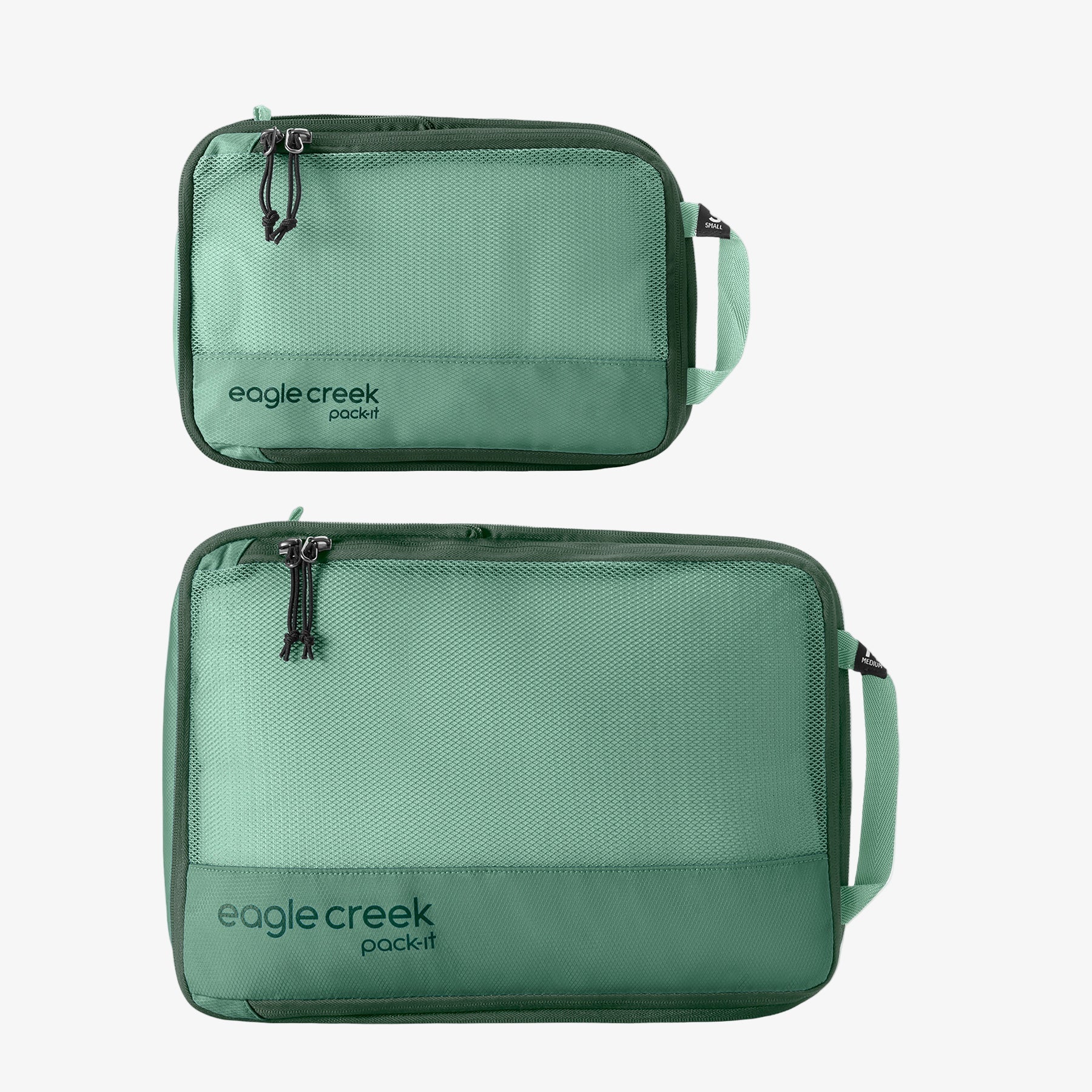Eagle Creek Pack-It Reveal Compression Cube Set in Willow Green — front view