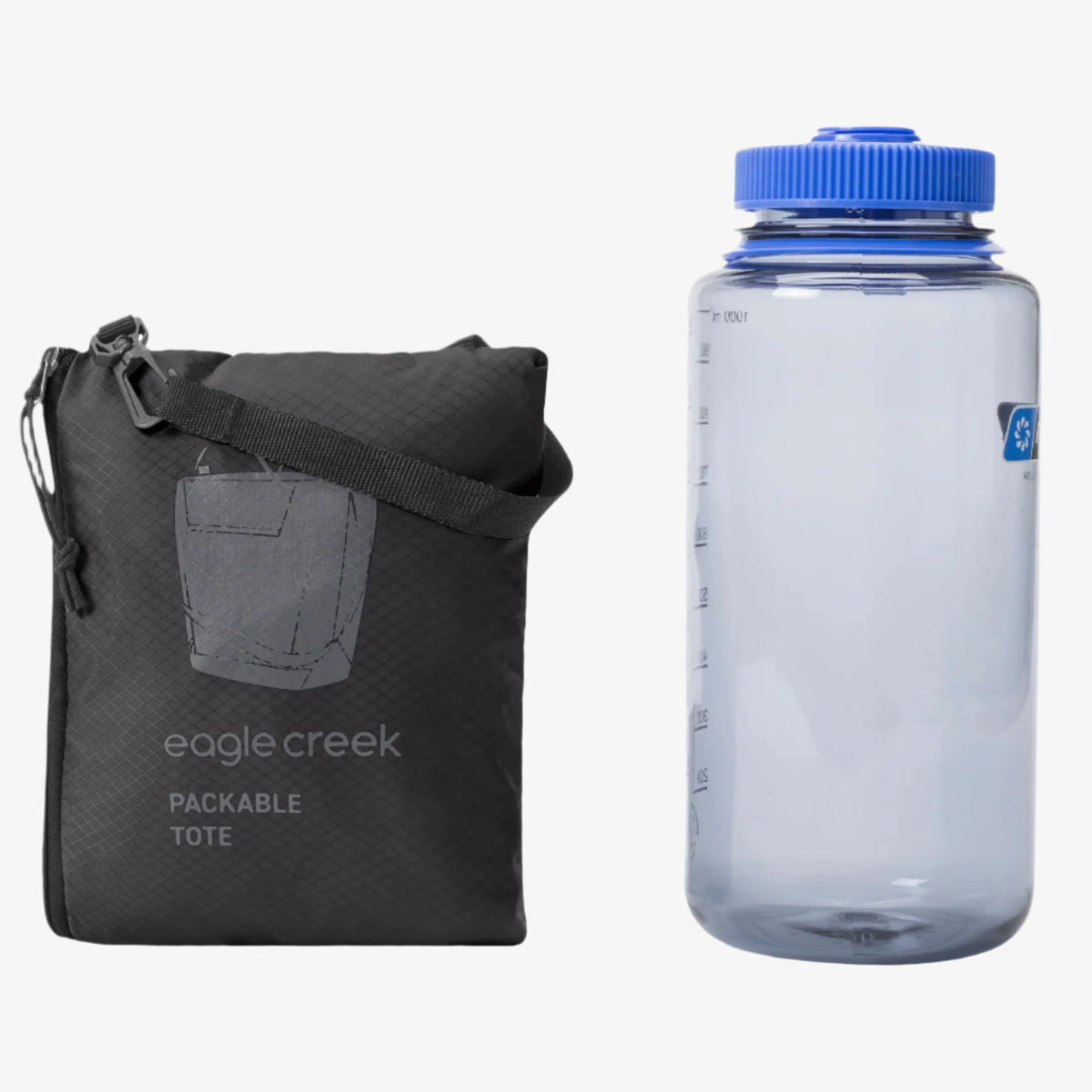 Eagle Creek Packable Tote Bag in Black — angle view 3 # color_Black