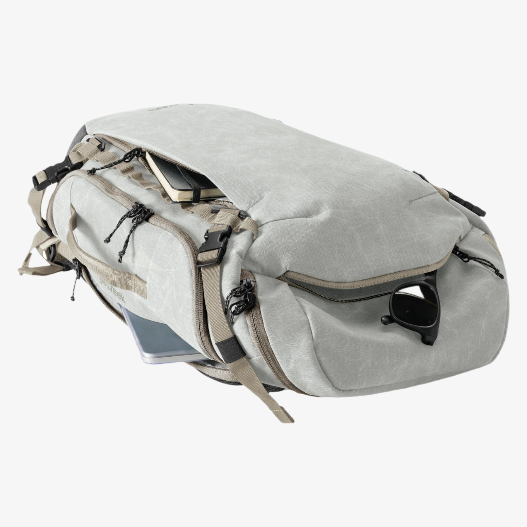 Eagle Creek Explore Backpack 26L in Storm Grey — interior view