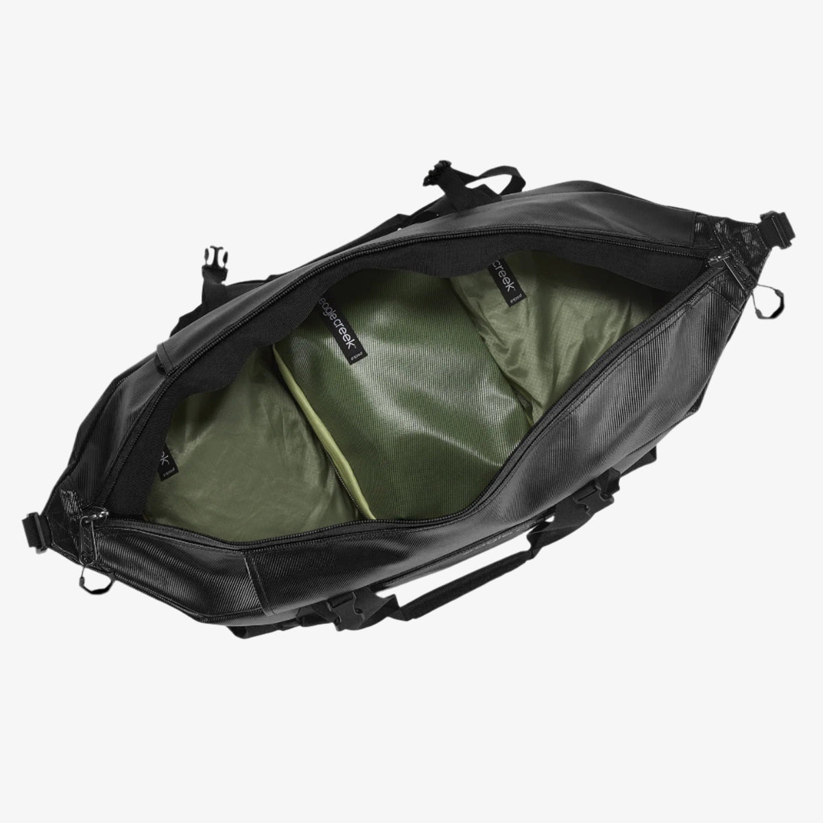 Eagle Creek Migrate Duffel Bag 40L in Midnight Black — detail view 3