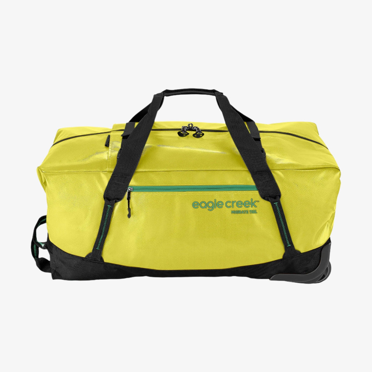 Eagle Creek Migrate Wheeled Duffel Bag 110L in Electric Yellow — angle view 3