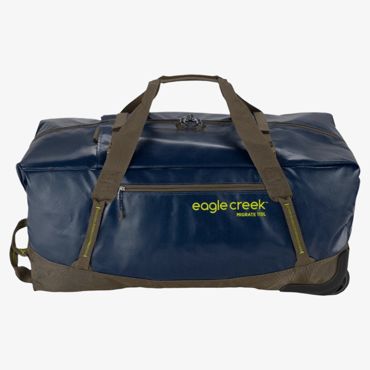 Eagle Creek Migrate Wheeled Duffel Bag 110L in Rush Blue — angle view 3