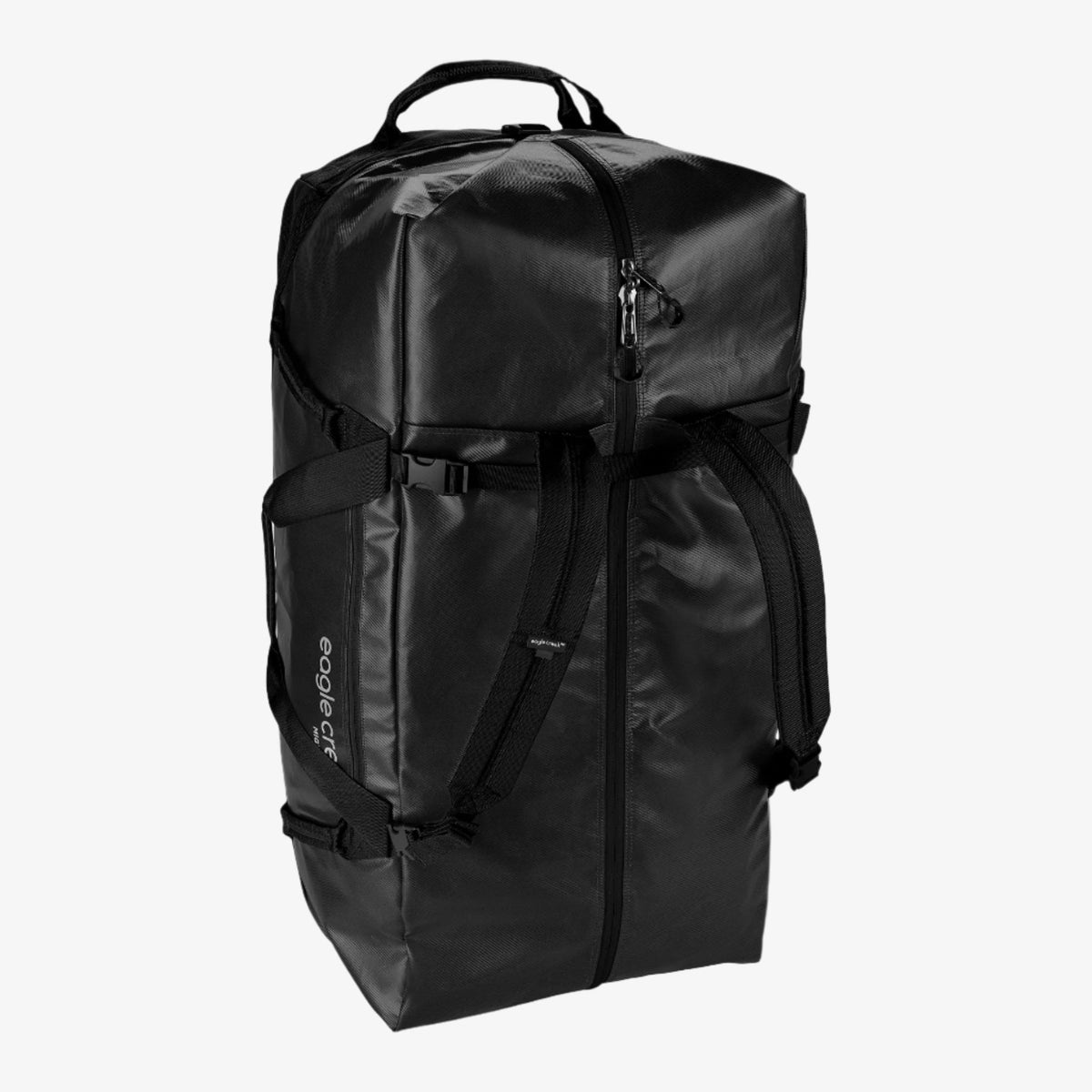 Eagle Creek Migrate 130L Rolling Duffel Bag in Midnight Black — back view # color_Midnight Black