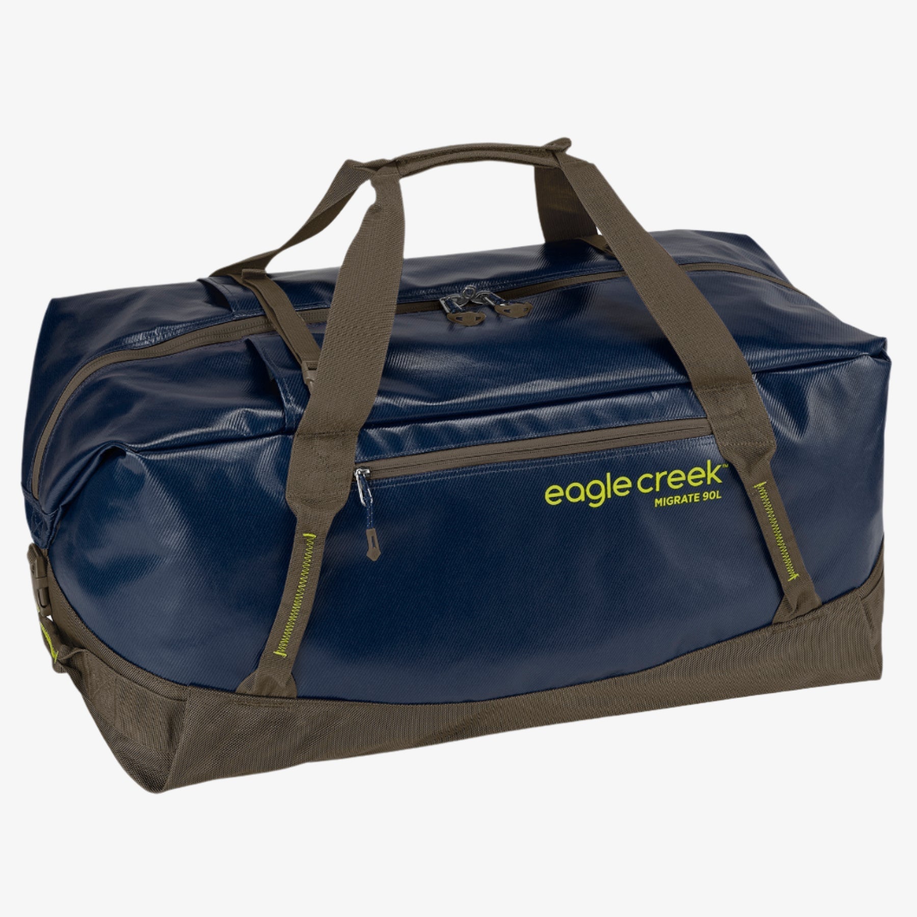 Eagle Creek Migrate Duffel Bag 90L in Rush Blue — front view # color_Rush Blue