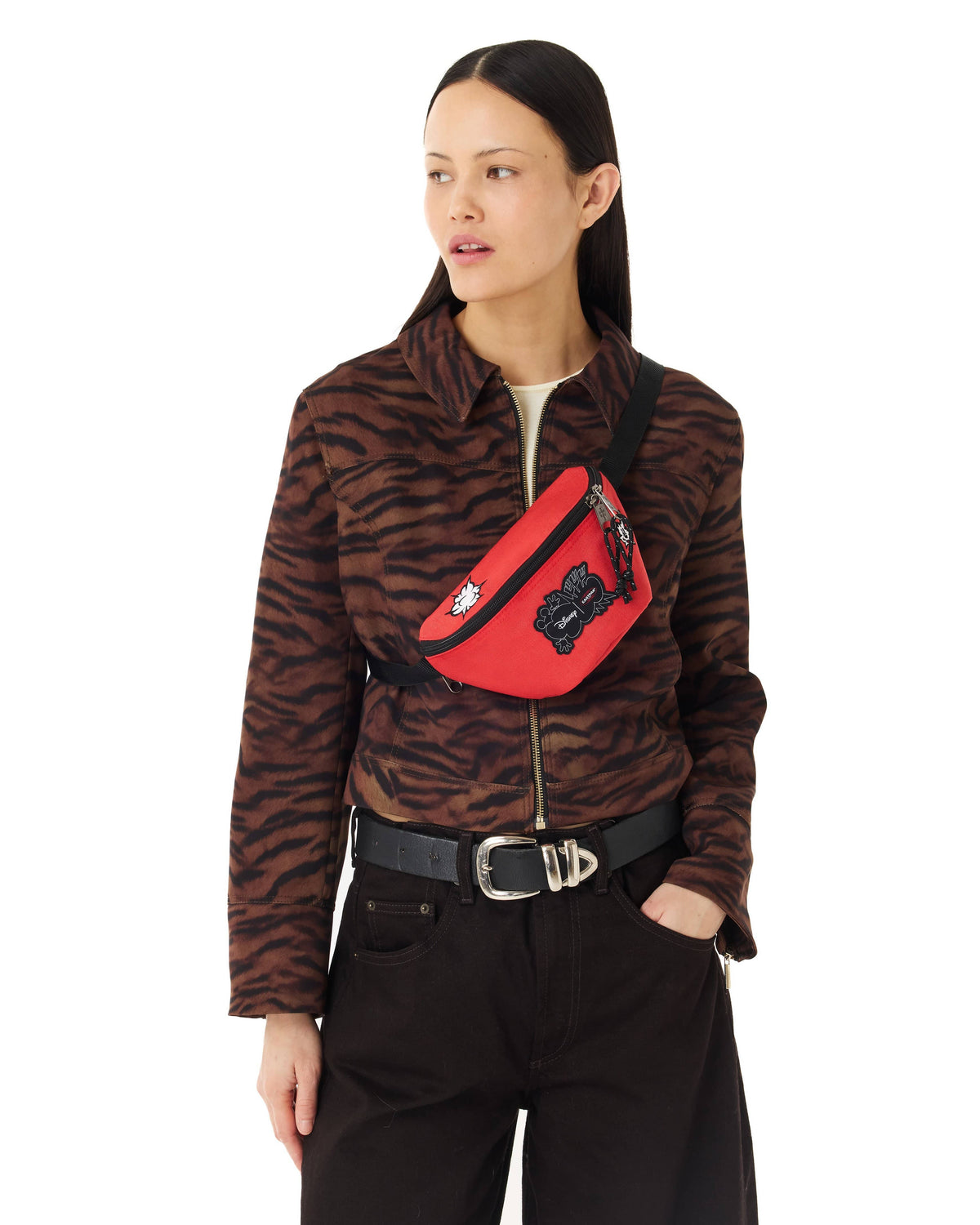 Eastpak Springer Fanny Pack in Mickey Patch — lifestyle